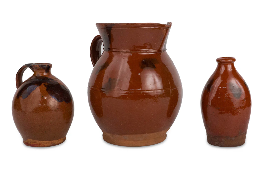 Three Redware Vessels