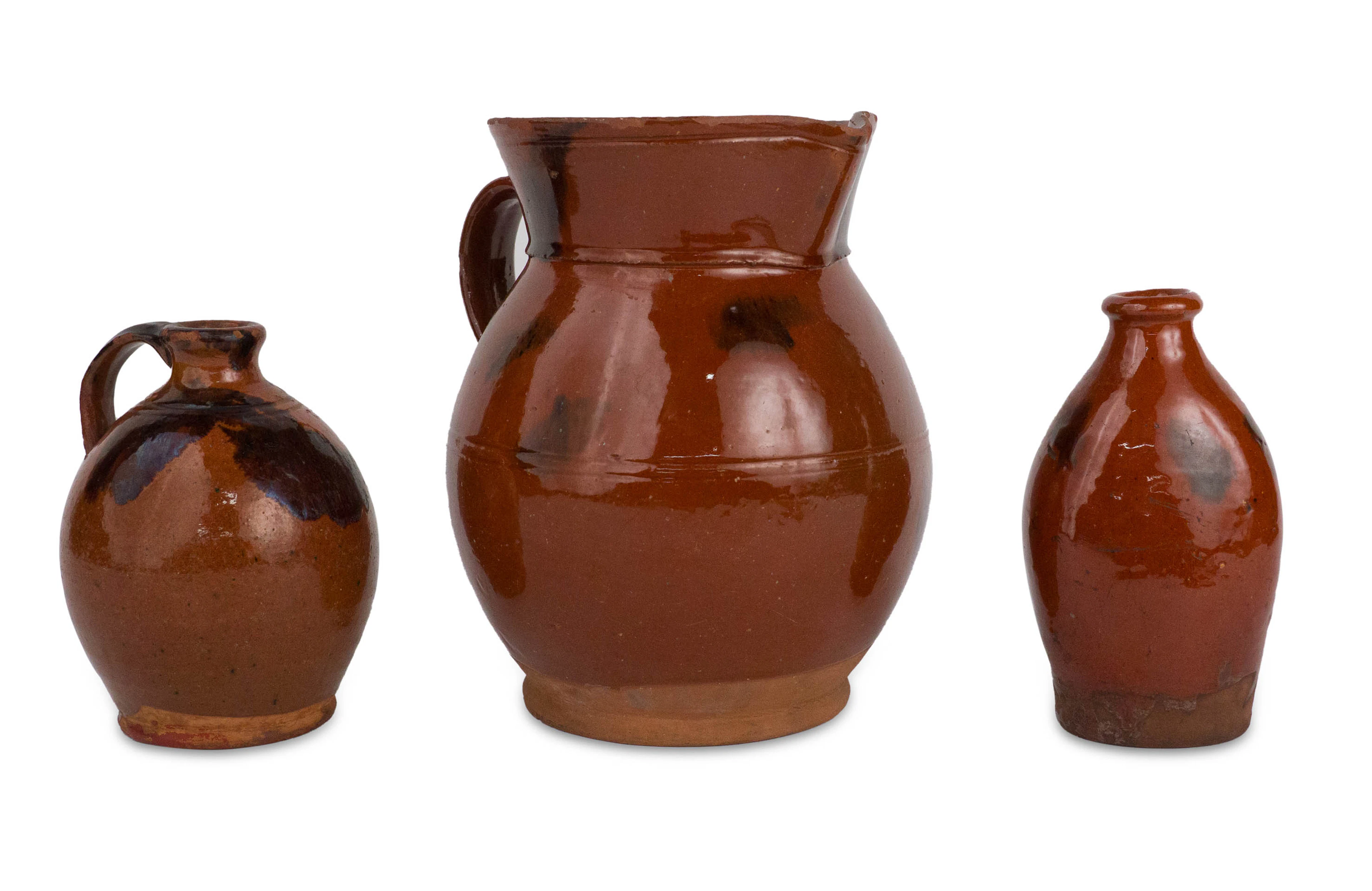 Three Redware Vessels