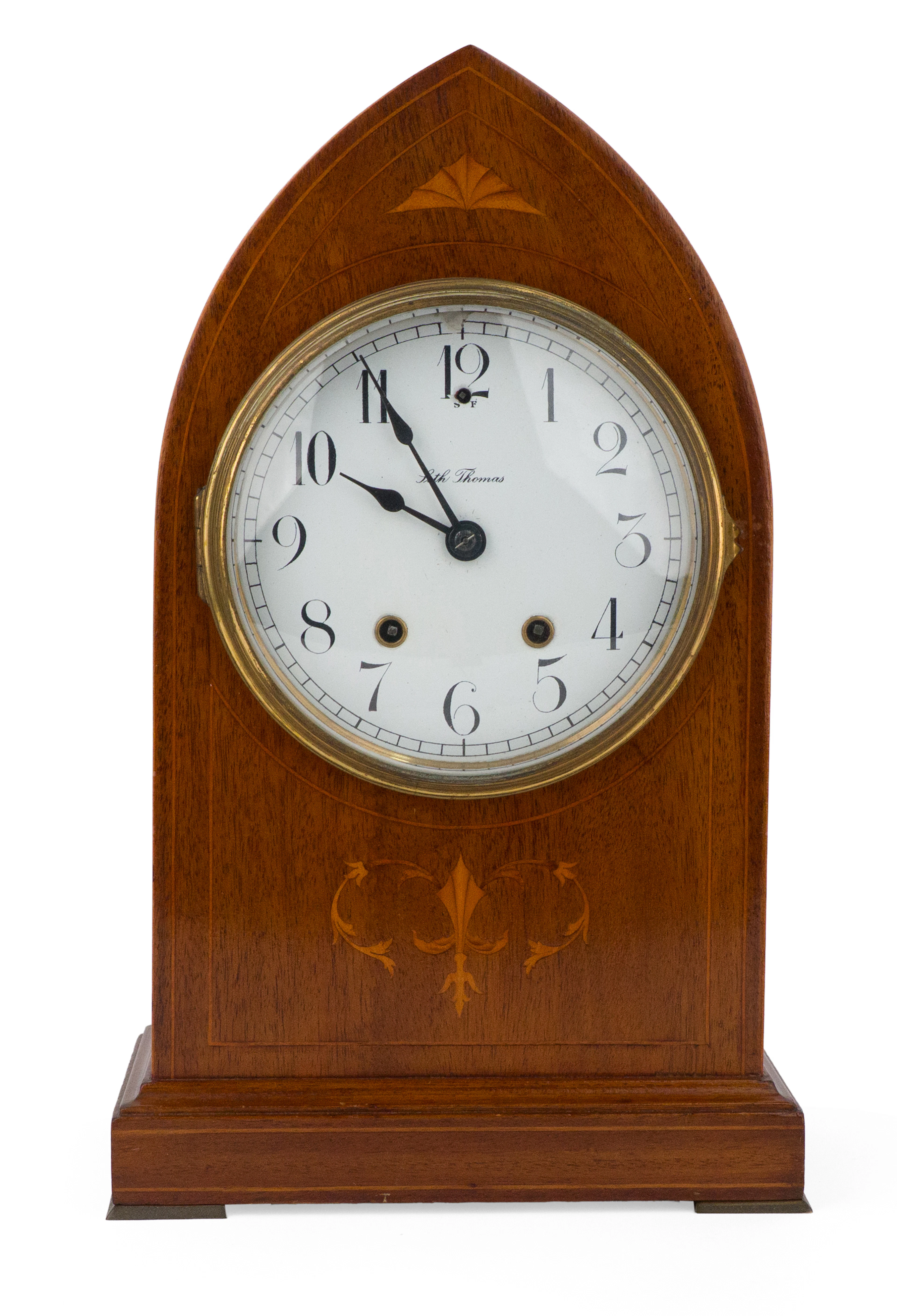 Seth Thomas Beehive Marquetry Mantel Clock