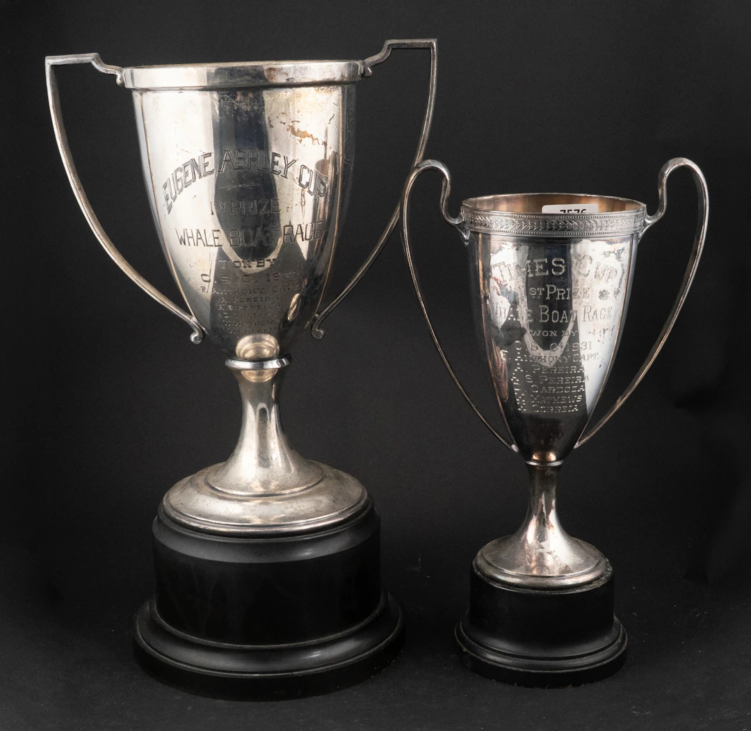 Two Vintage 1931 Whale Boat Race Trophies