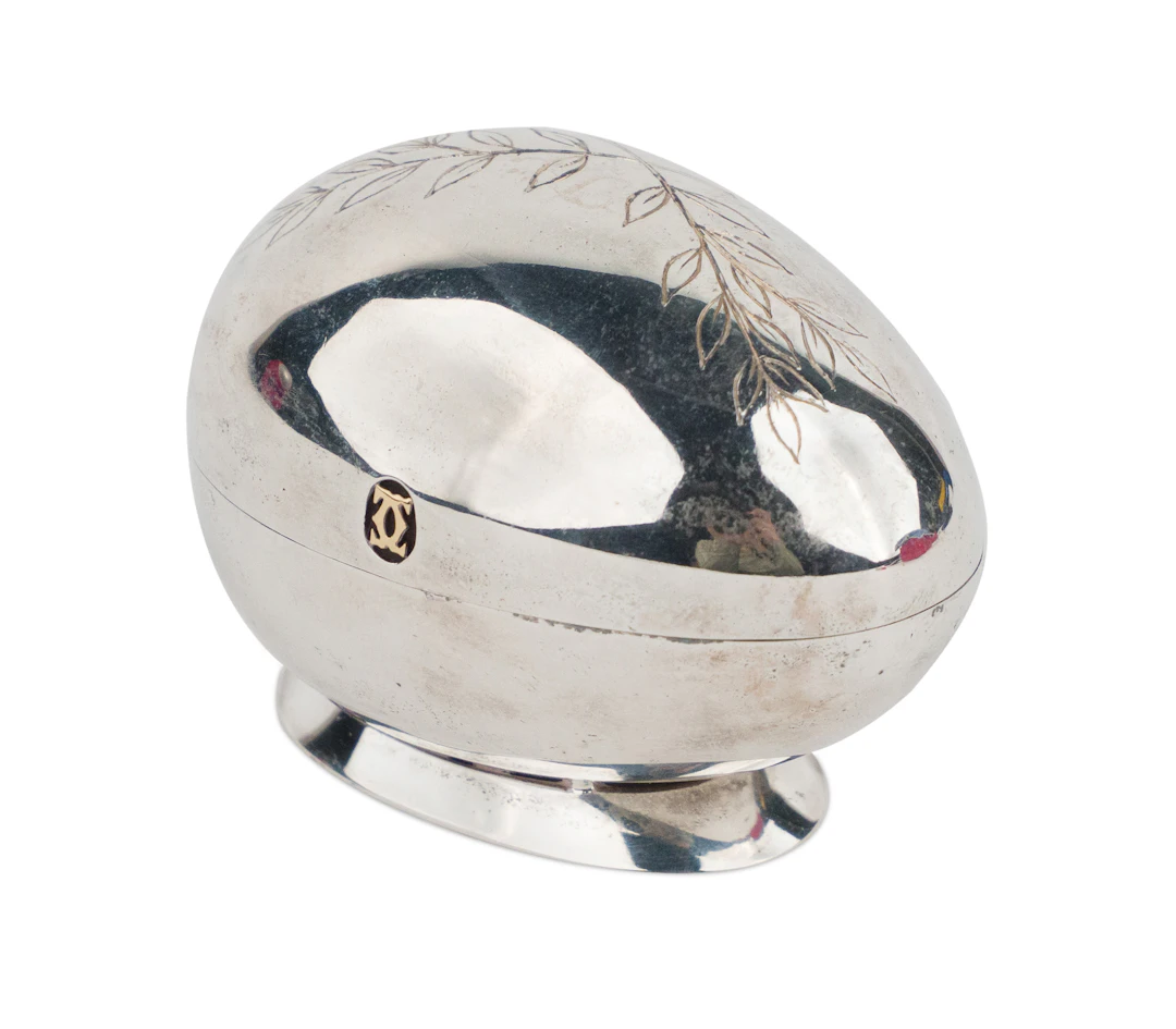 Cartier Sterling And 18K Gold Surprise Easter Egg