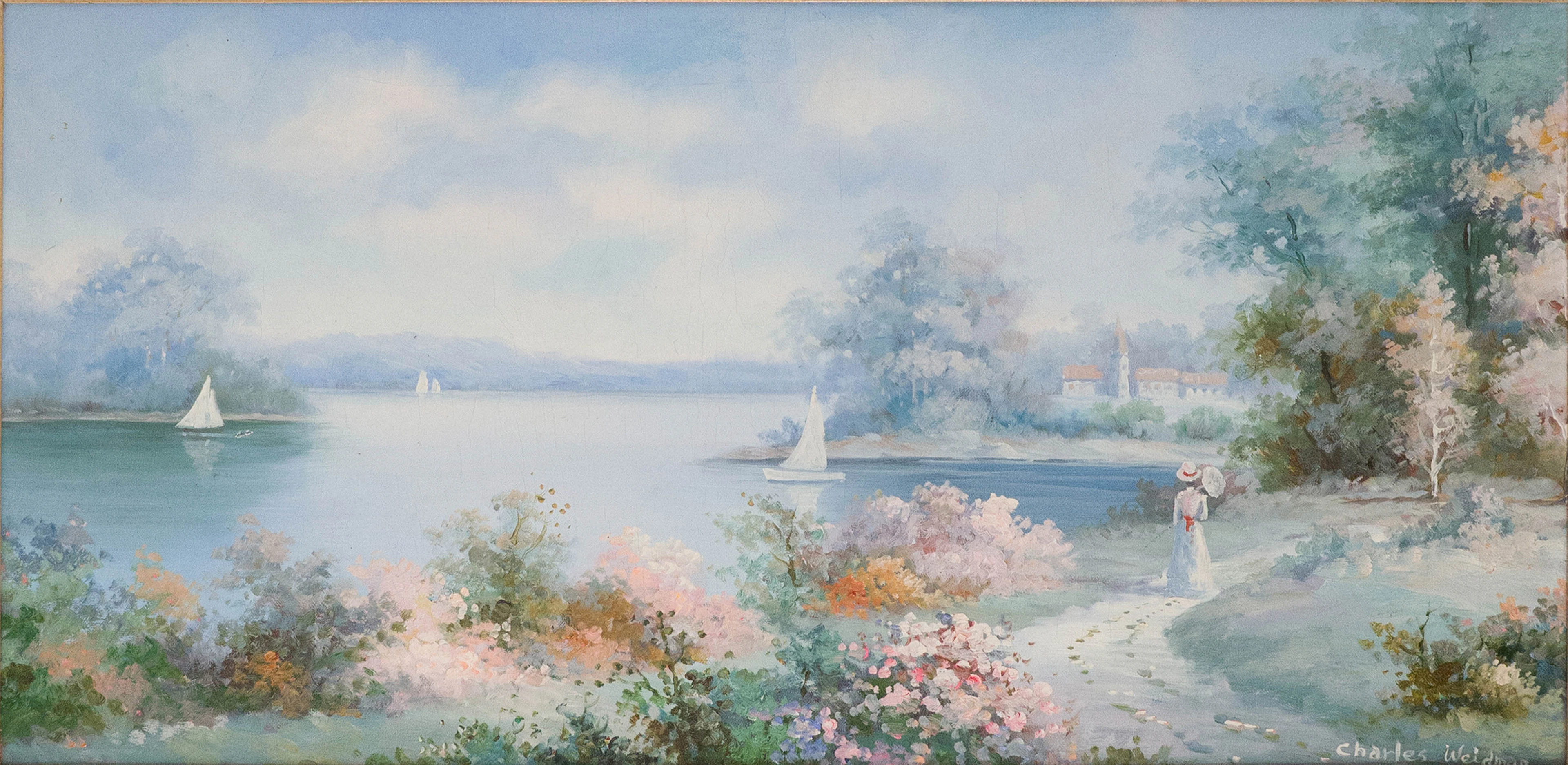 Charles Weidman, Springtime Landscape, Oil on Canvas