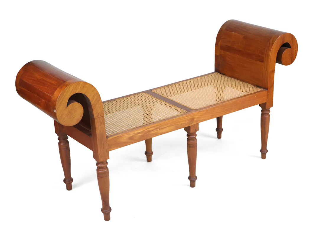 Regency Style Walnut Window Seat