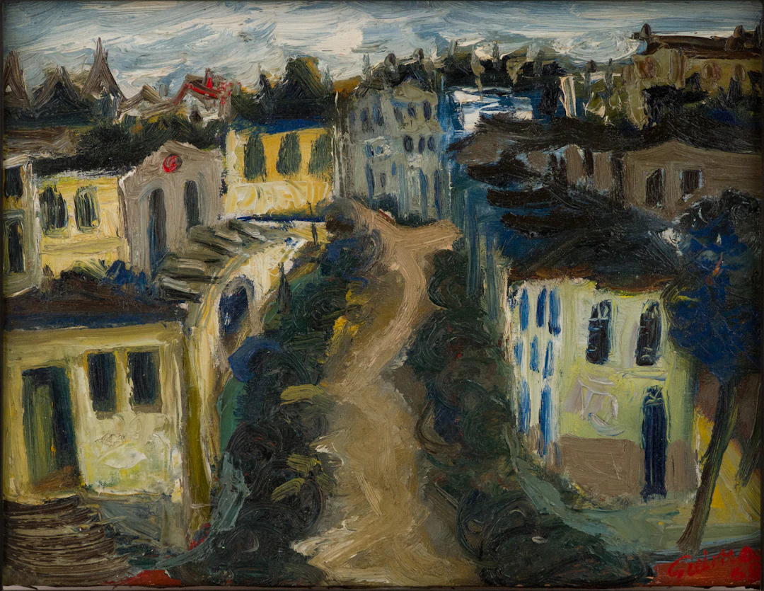 Luis de Sousa Guimaraes Guima, Rua Principal, Oil on Canvas