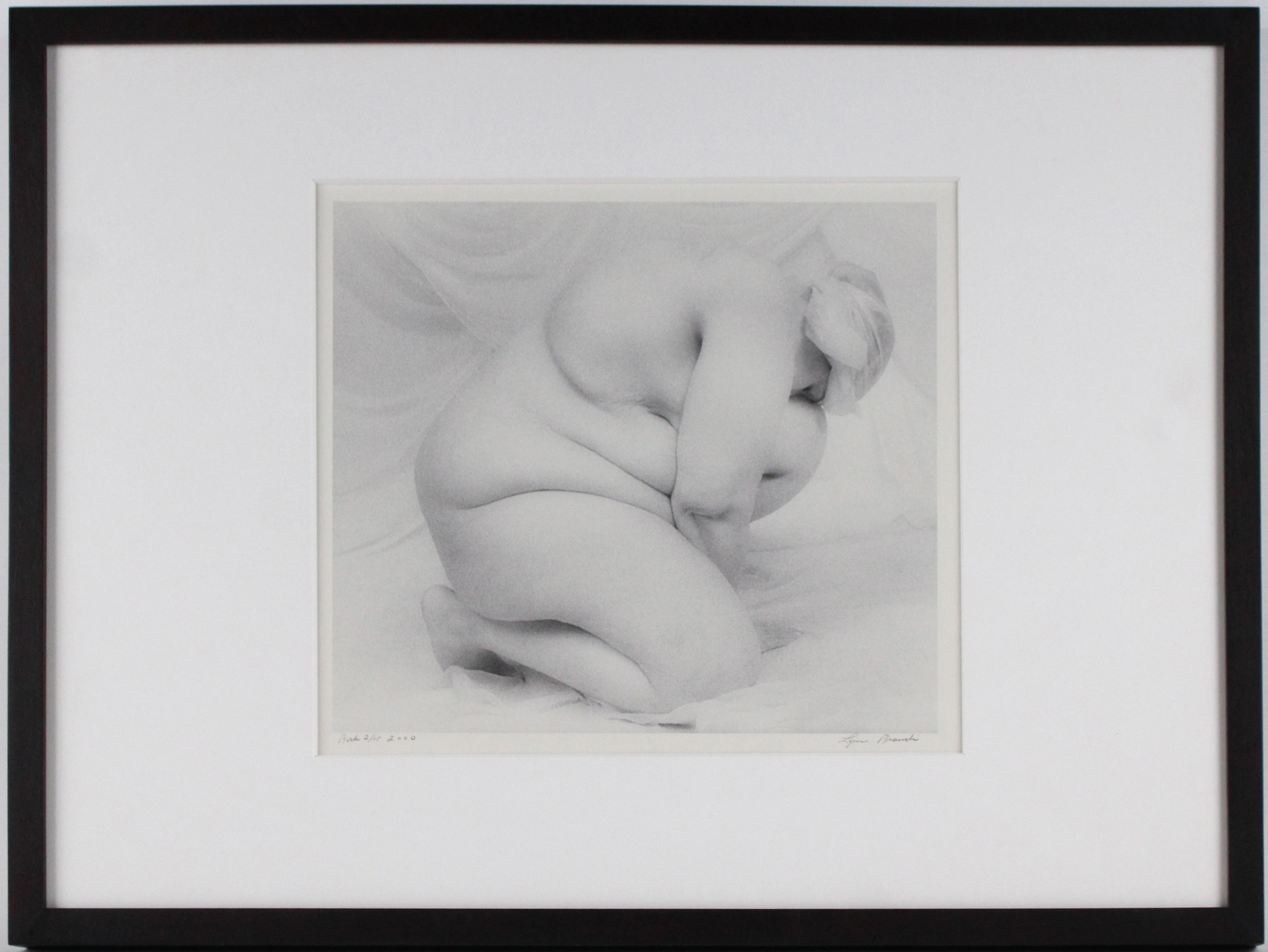 Lynn Bianchi, American 1944-, Rock, Silver Gelatin Print Bathed in Gold