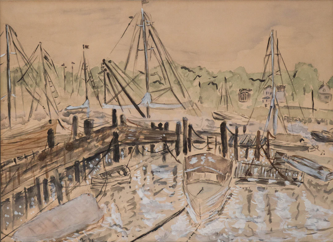 James Floyd Clymer, 1893-1982, Provincetown Harbor, Gouache and Watercolor