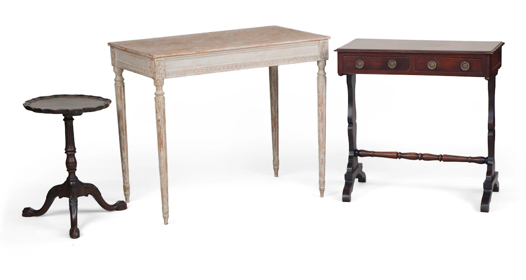 French Provincial Style White Painted Pine Table