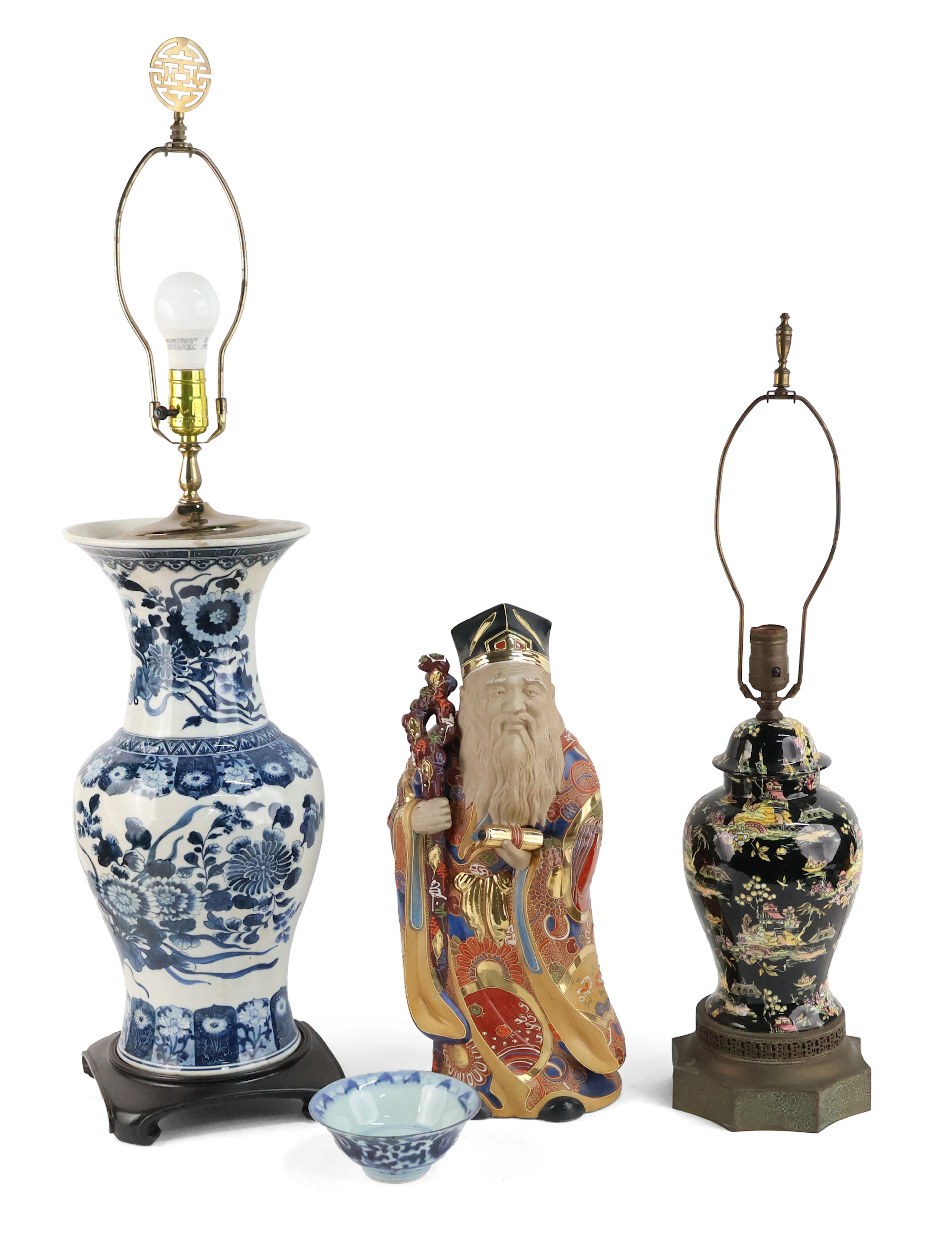 Chinese Blue and White Porcelain Table Lamp