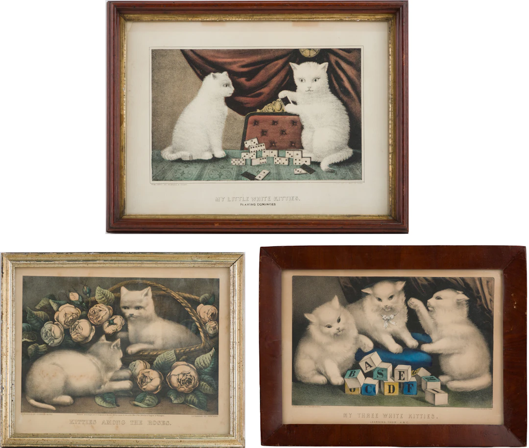 Currier & Ives, Two Kitten, Prints