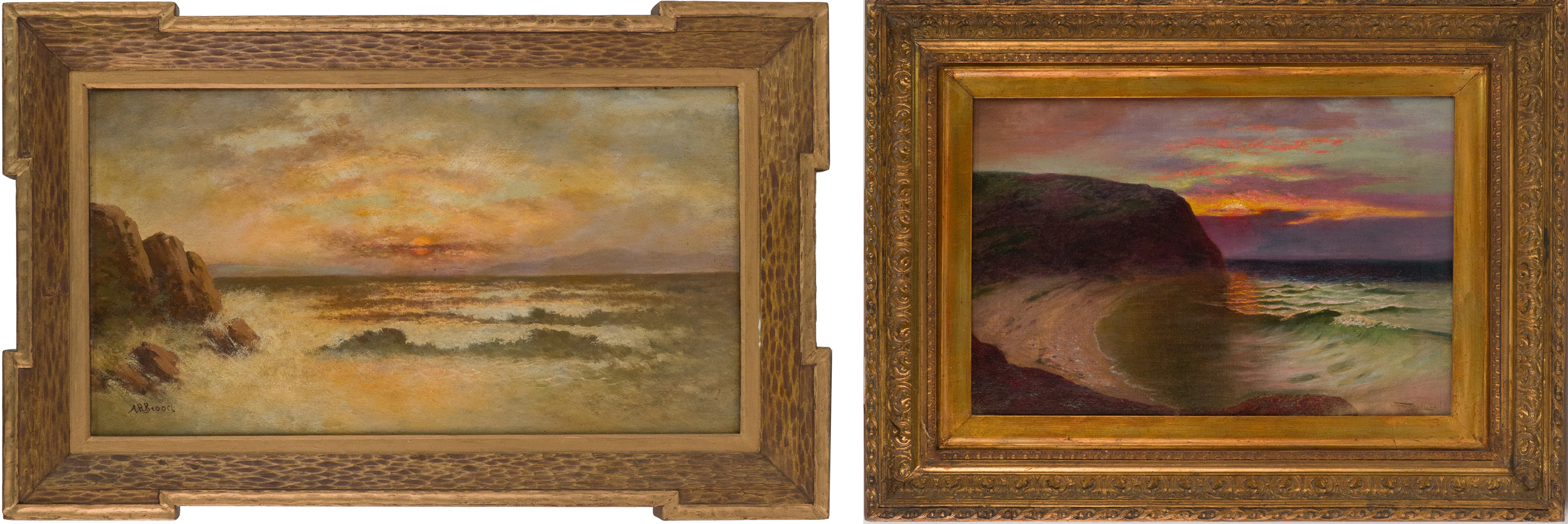 John T. Randolph, Shoreline at Sunset, Oil on Canvas