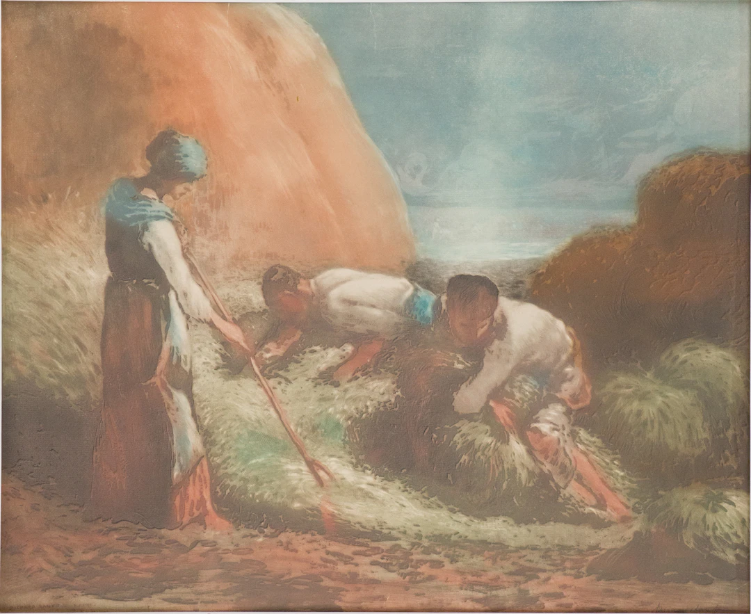 Richard Ranft, 1862-1931, La moisson de foin (Hay Harvest), Aquatint
