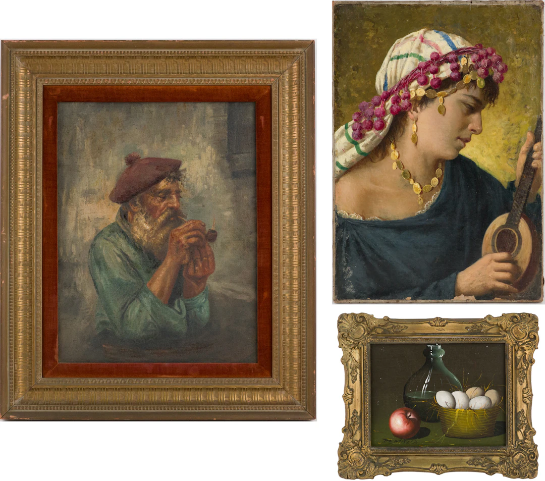 Violet De Mazia, Still Life with Eggs and Apple, Oil on Canvas