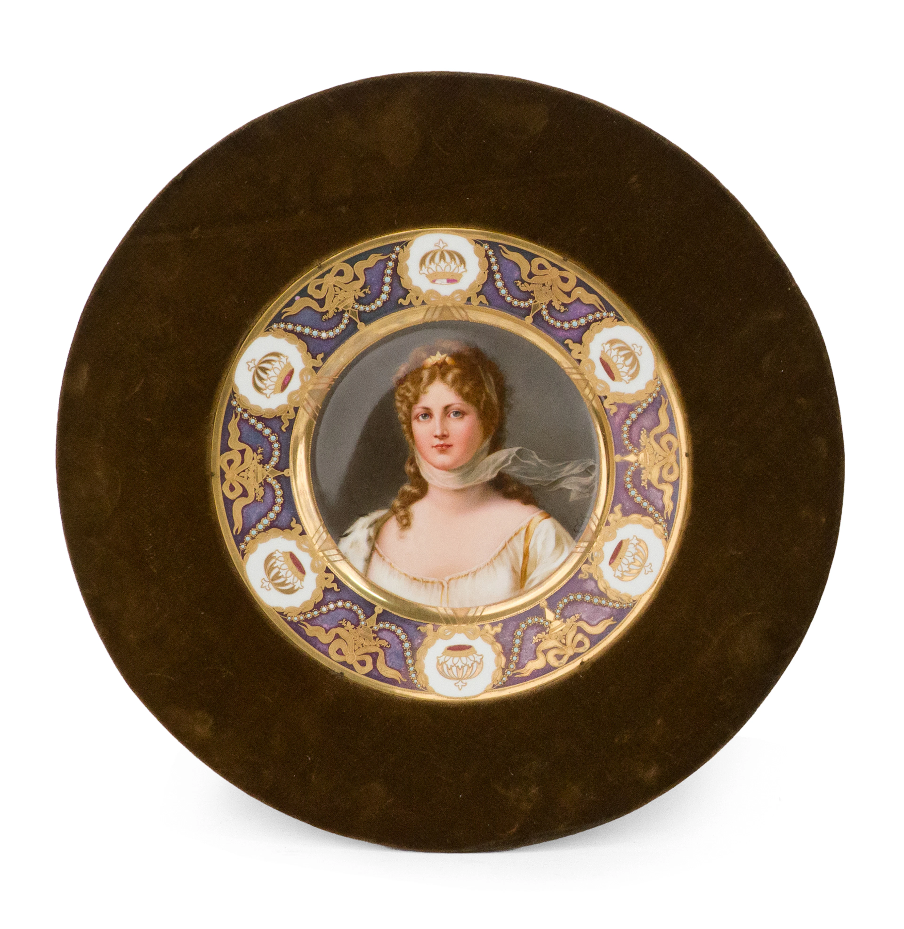 Royal Vienna Portrait Plate of Louise of Mecklenburg-Strelitz