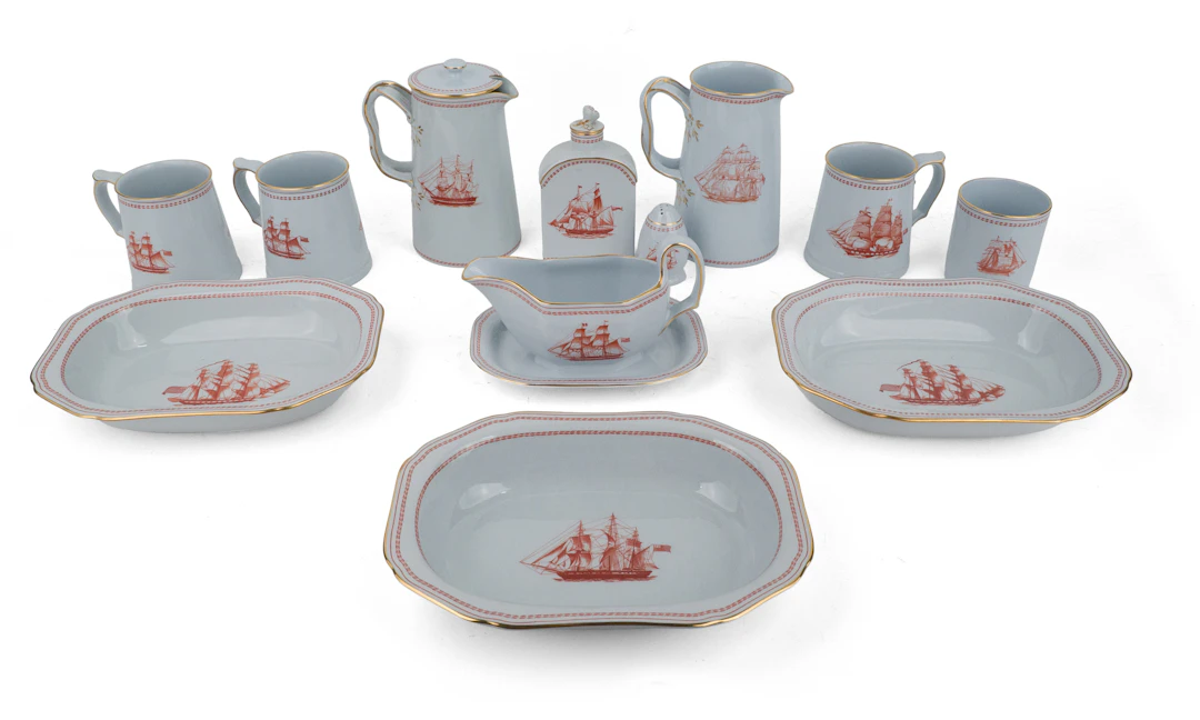 Twelve Spode Trade Winds Serving Pieces