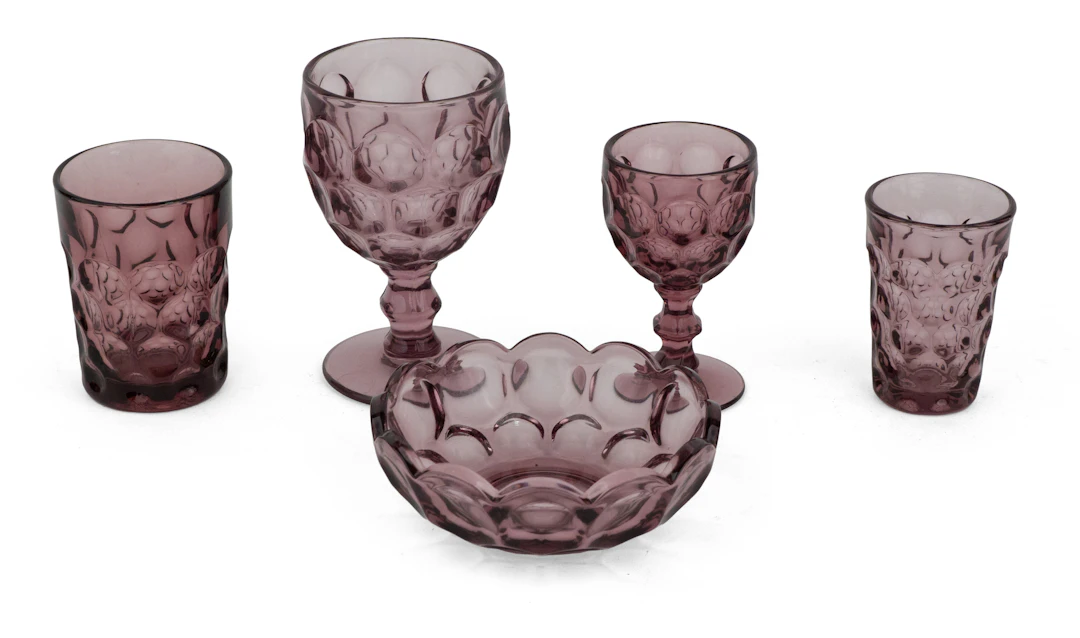 Group of Provincial Amethyst Glassware