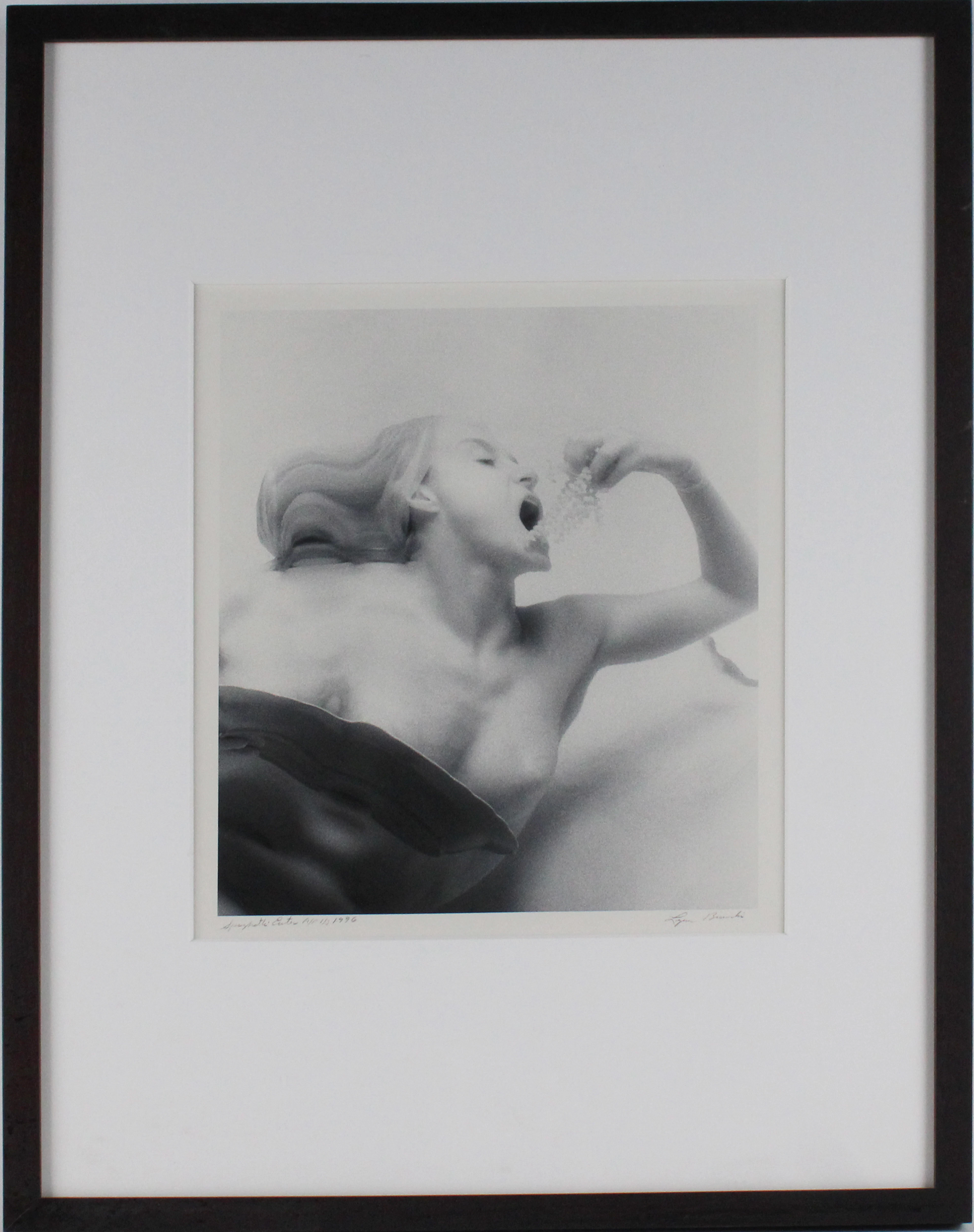 Lynn Bianchi, American 1944-, Spaghetti Eater I, Silver Gelatin Print