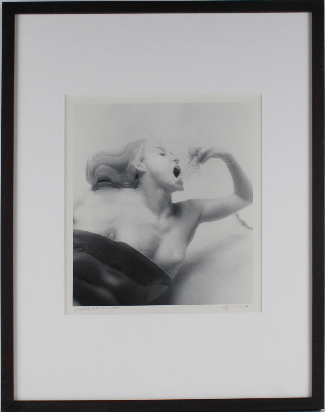 Lynn Bianchi, American 1944-, Spaghetti Eater I, Silver Gelatin Print