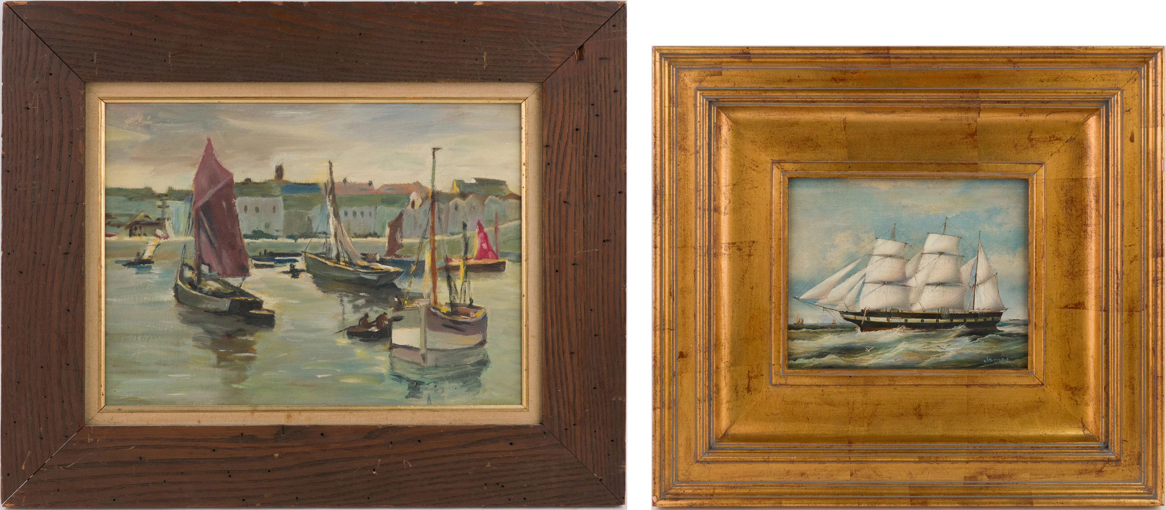 James, Clipper Ship at Sea, Oil on Canvas