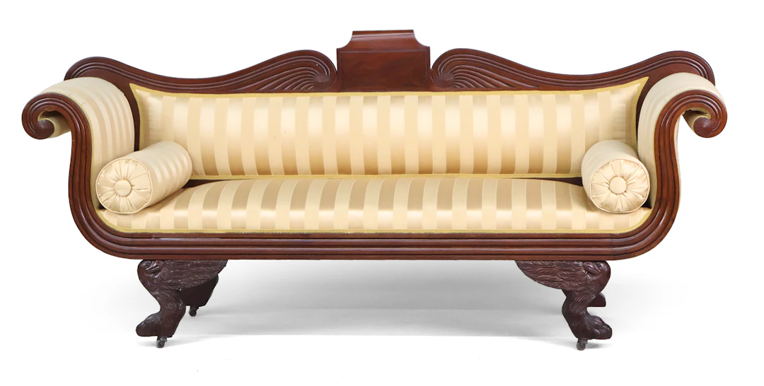 Classical Carved Mahogany Settee