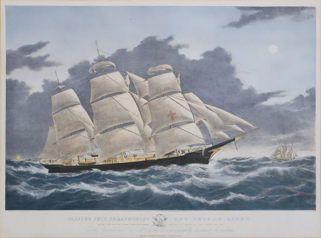 Nathaniel Currier, 1813-1888, Clipper Ship Dreadnought, Lithograph