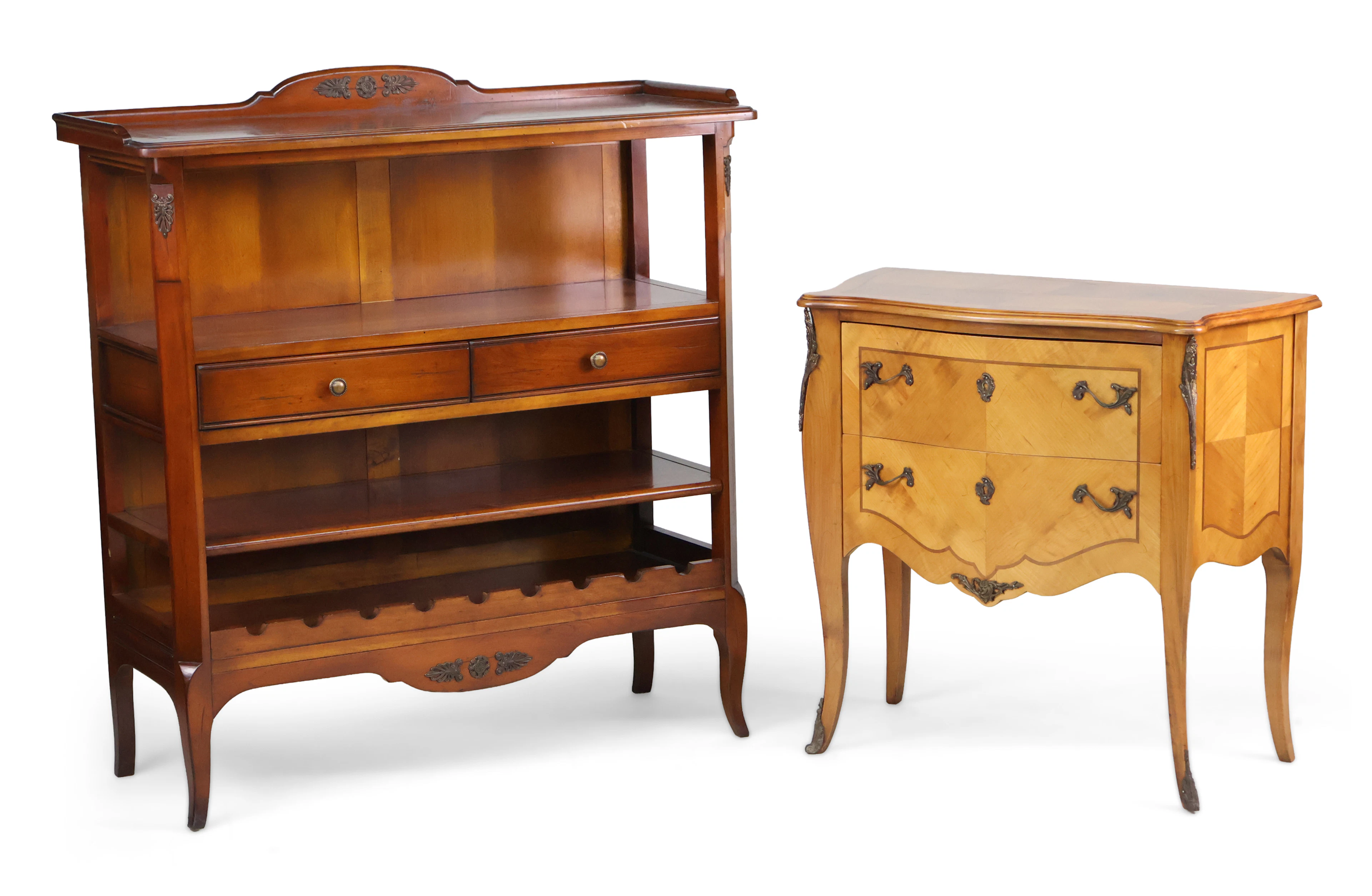 Louis XV Style Inlaid Fruitwood Commode