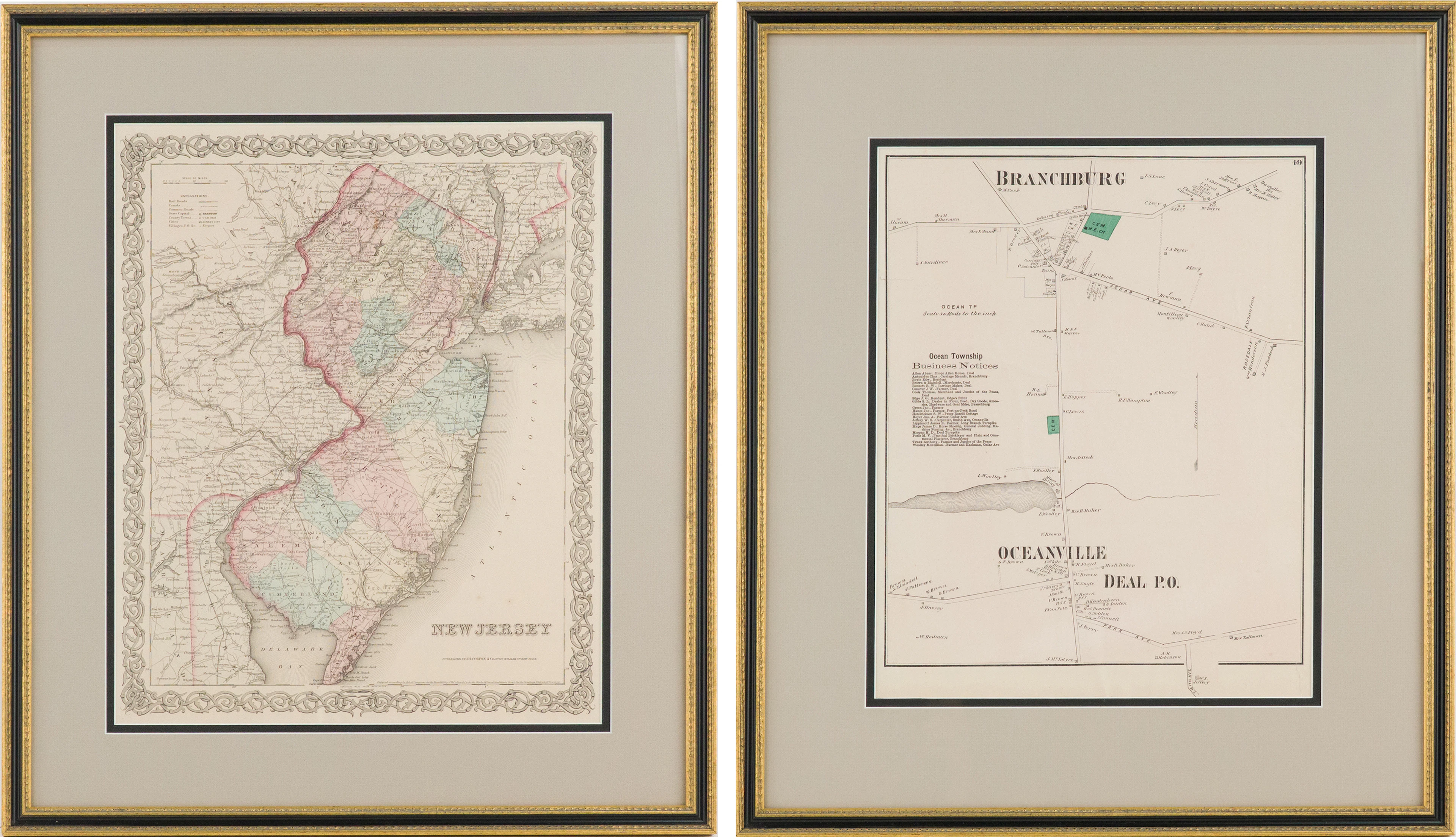 Two Maps of New Jersey, Prints