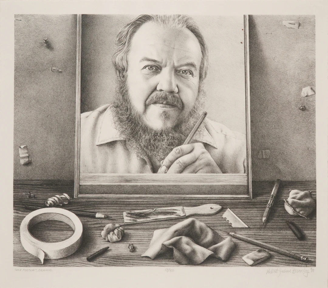 Robert Julius Brawley, 1937, Self-Portrait, Drawing, Lithograph