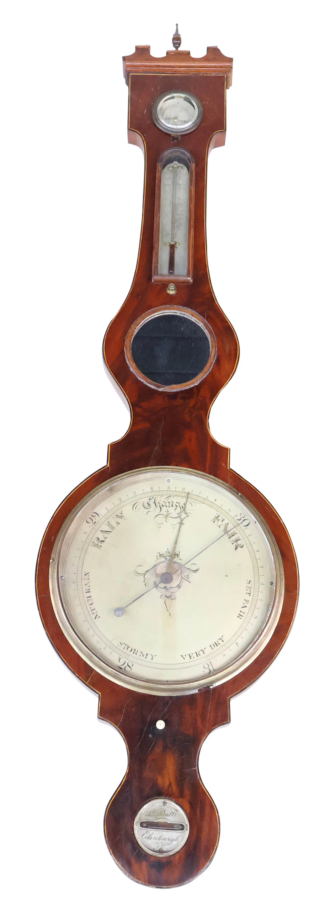 Regency Mahogany Banjo Barometer