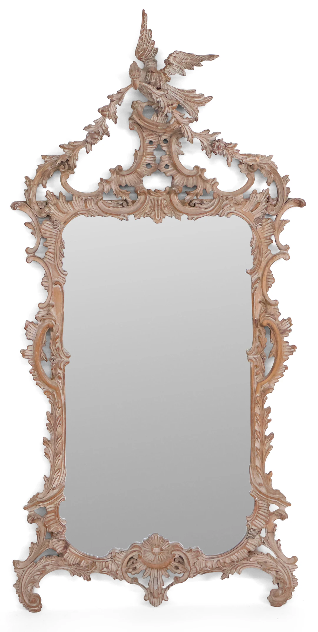 George III Style Carved Wood Mirror
