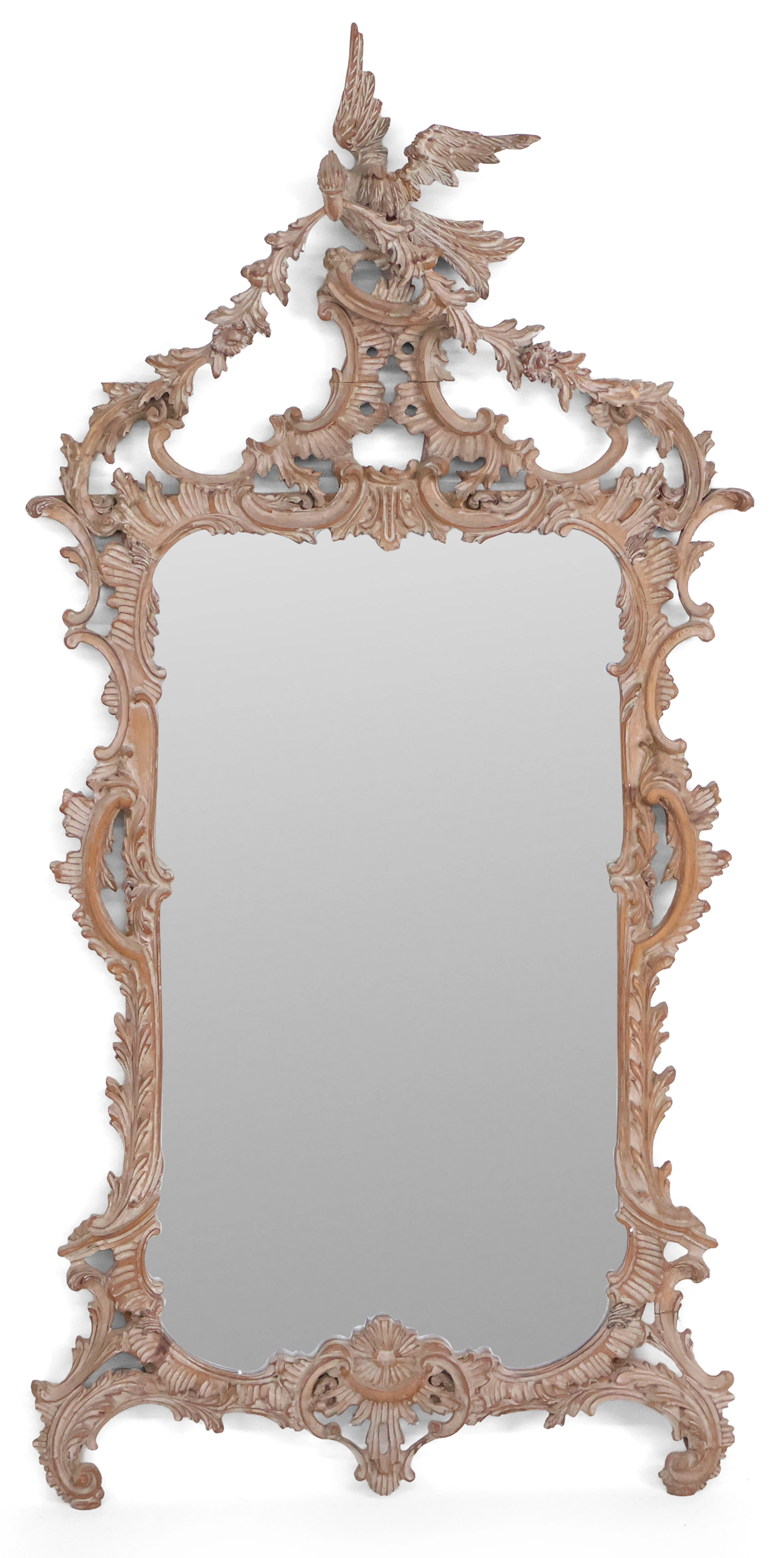 George III Style Carved Wood Mirror