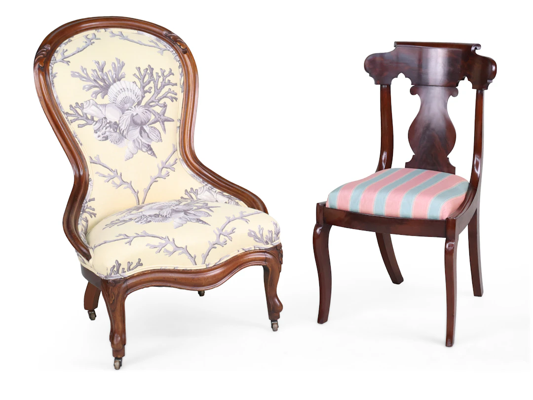 Victorian Mahogany Slipper Chair