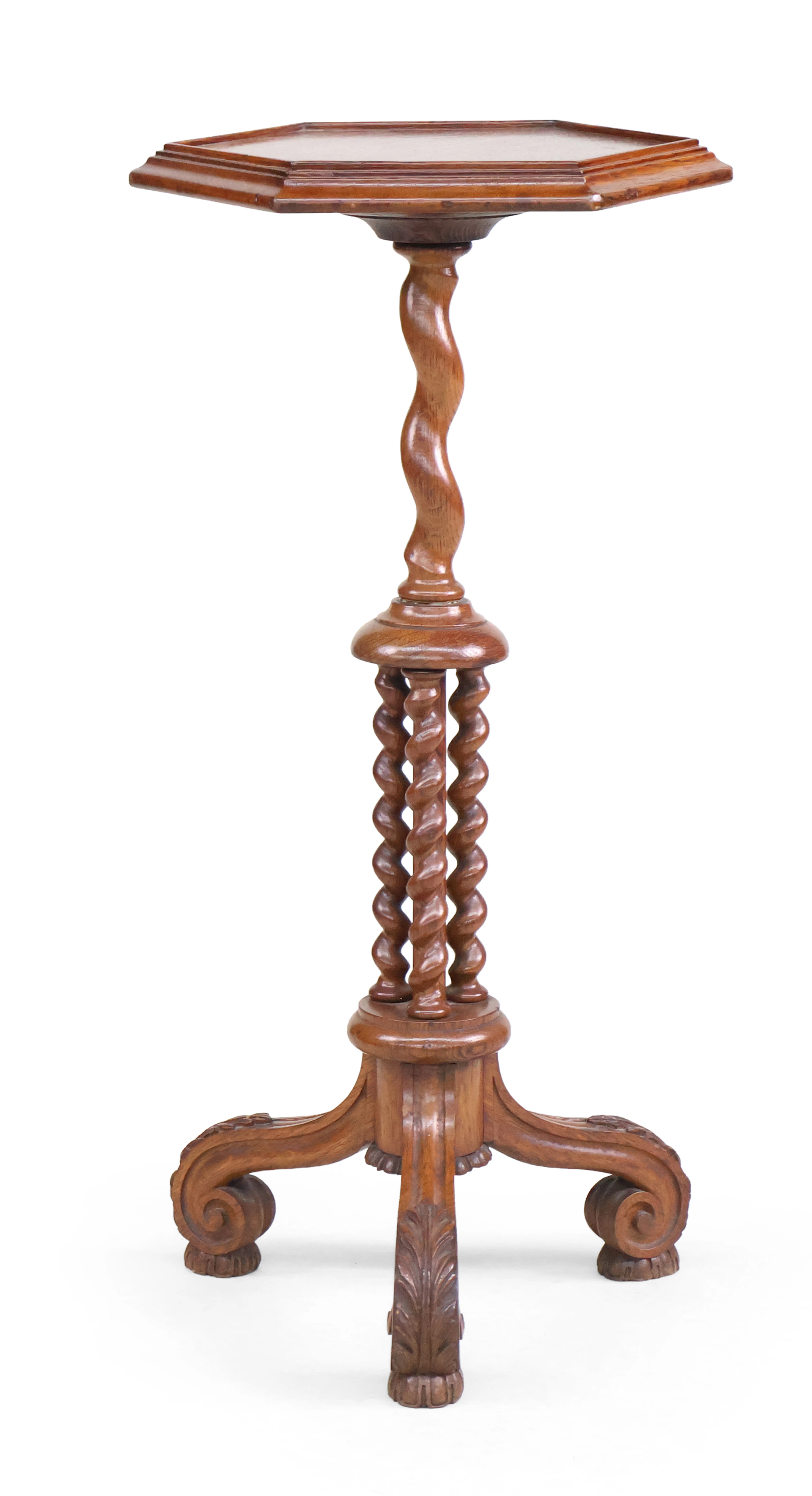 Gillows of Lancaster Carved Oak Plant Stand