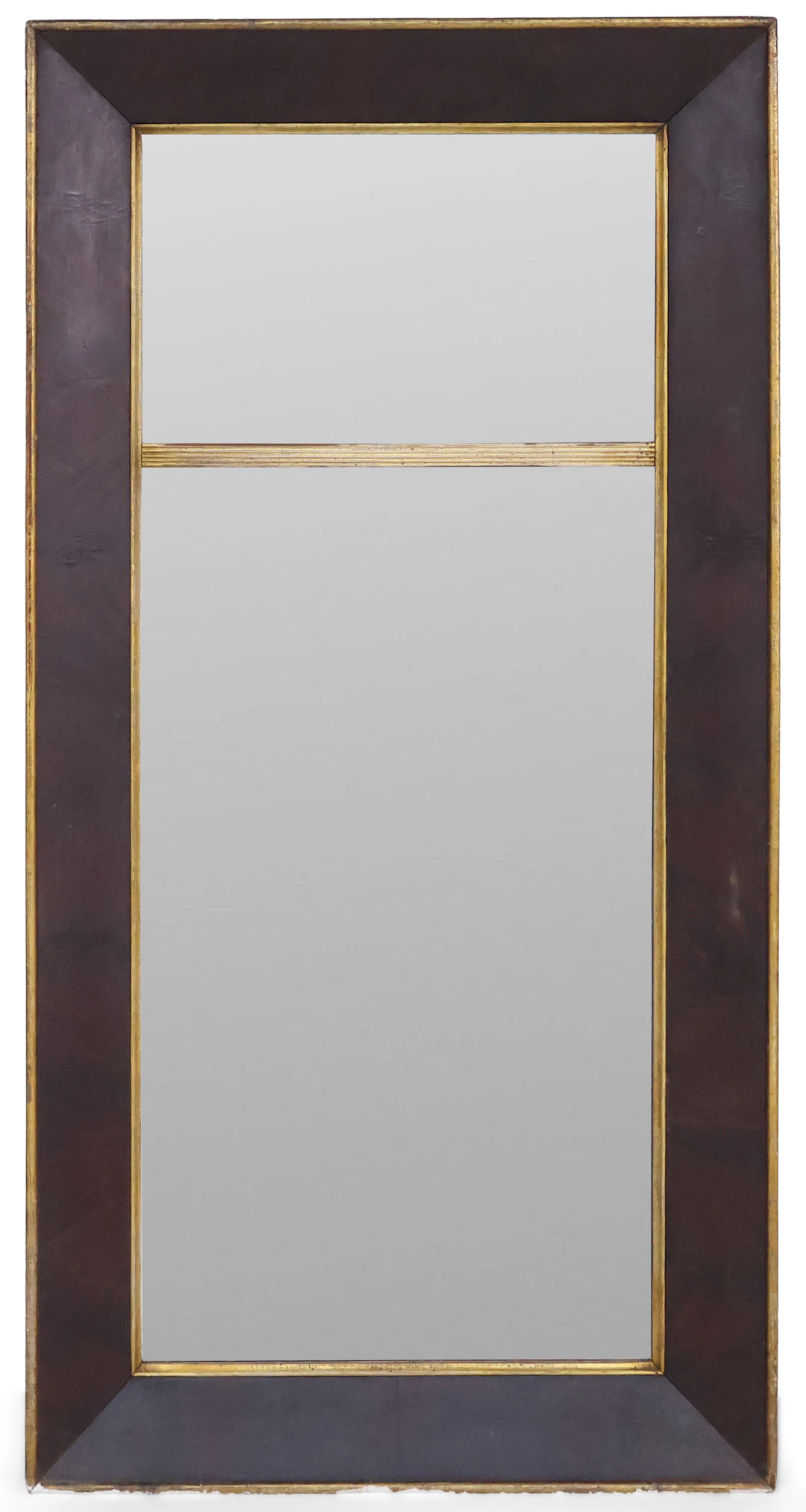 Empire Parcel-Gilt Mahogany Two Part Pier Mirror