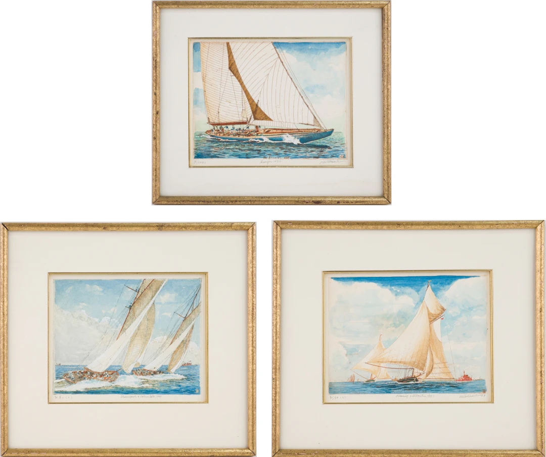 M. Whitecomb, Three Nautical, Etchings