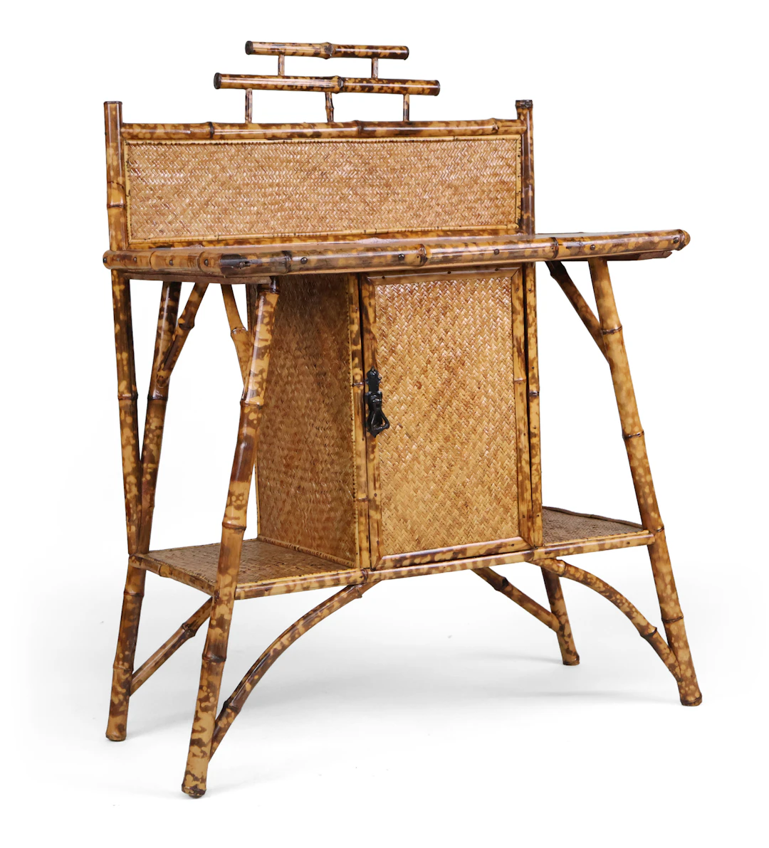 Bamboo, Oak, and Rattan Vanity