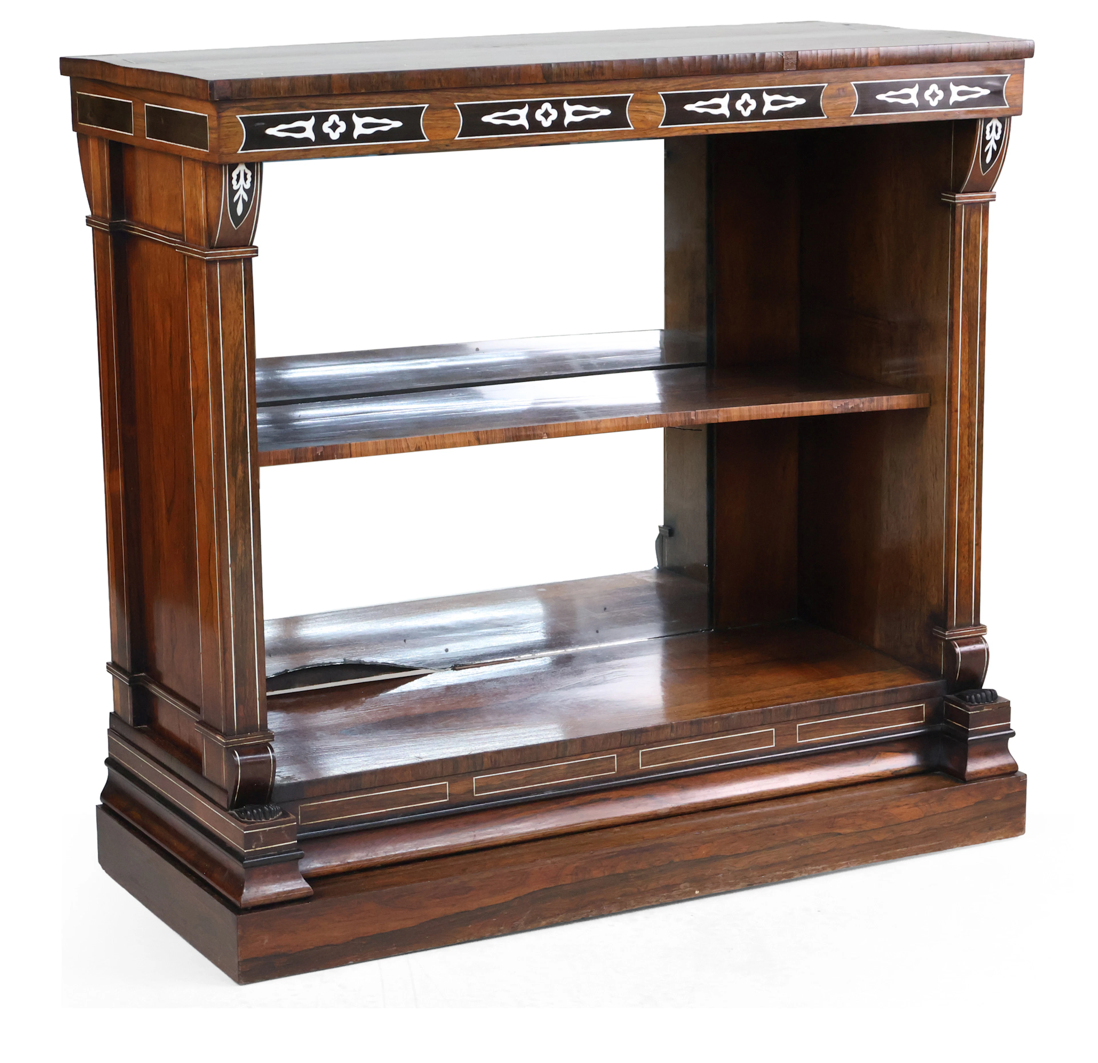 Napoleon III Inlaid Mahogany Bookshelf