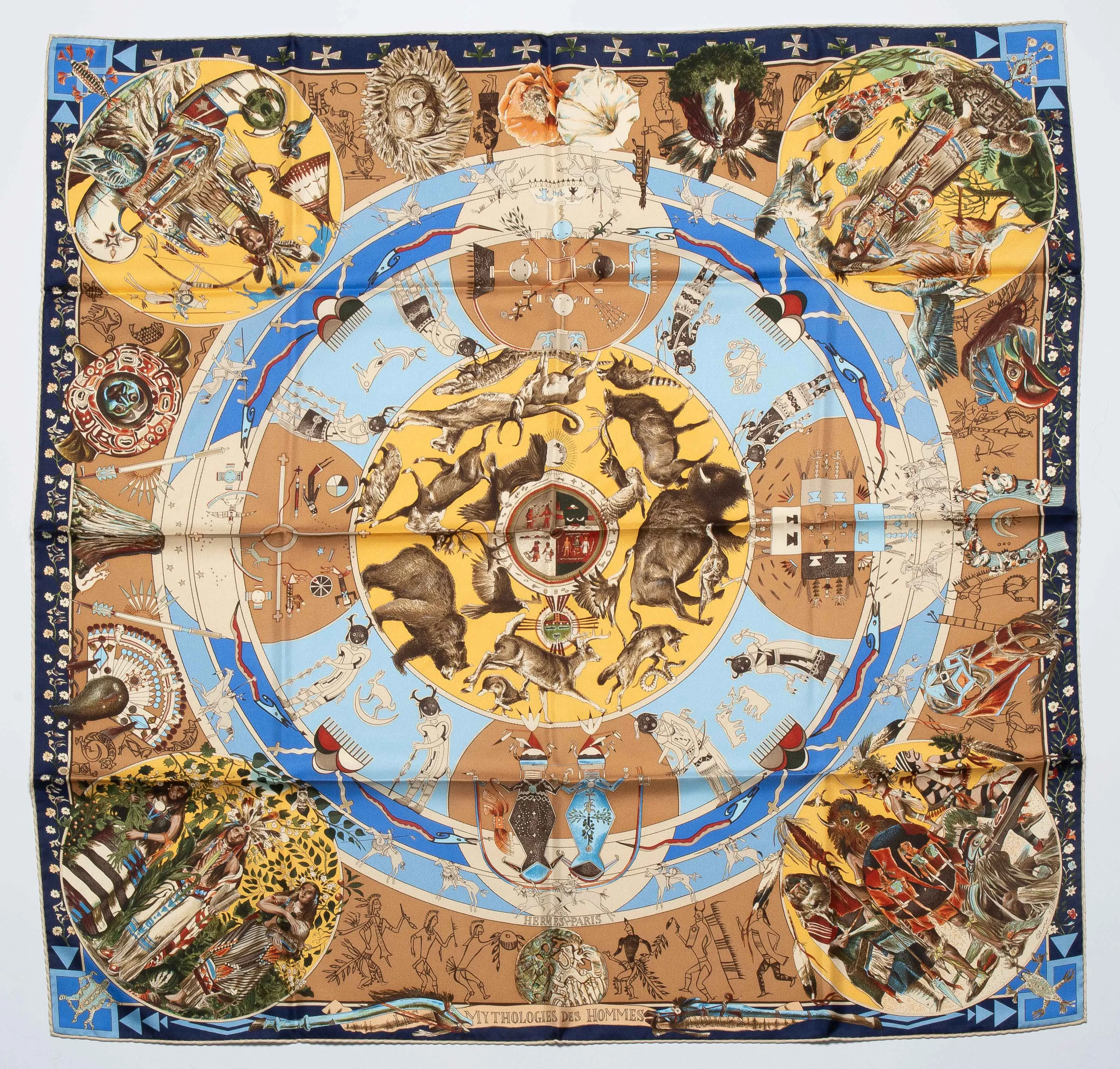 Hermès, Foulard "Mythologies des Hommes"