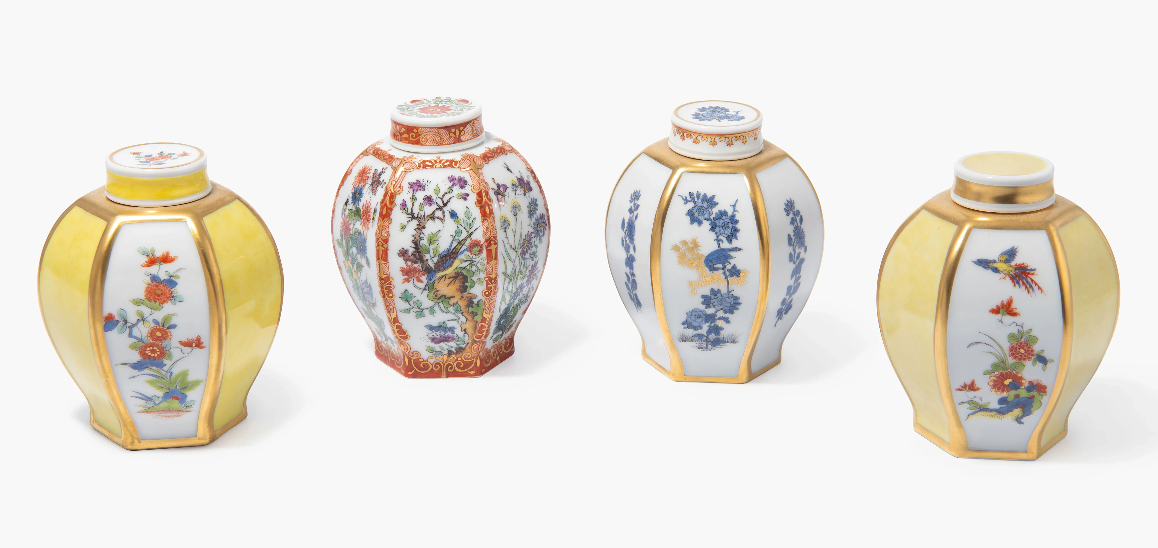 Meissen, 4 Teedosen