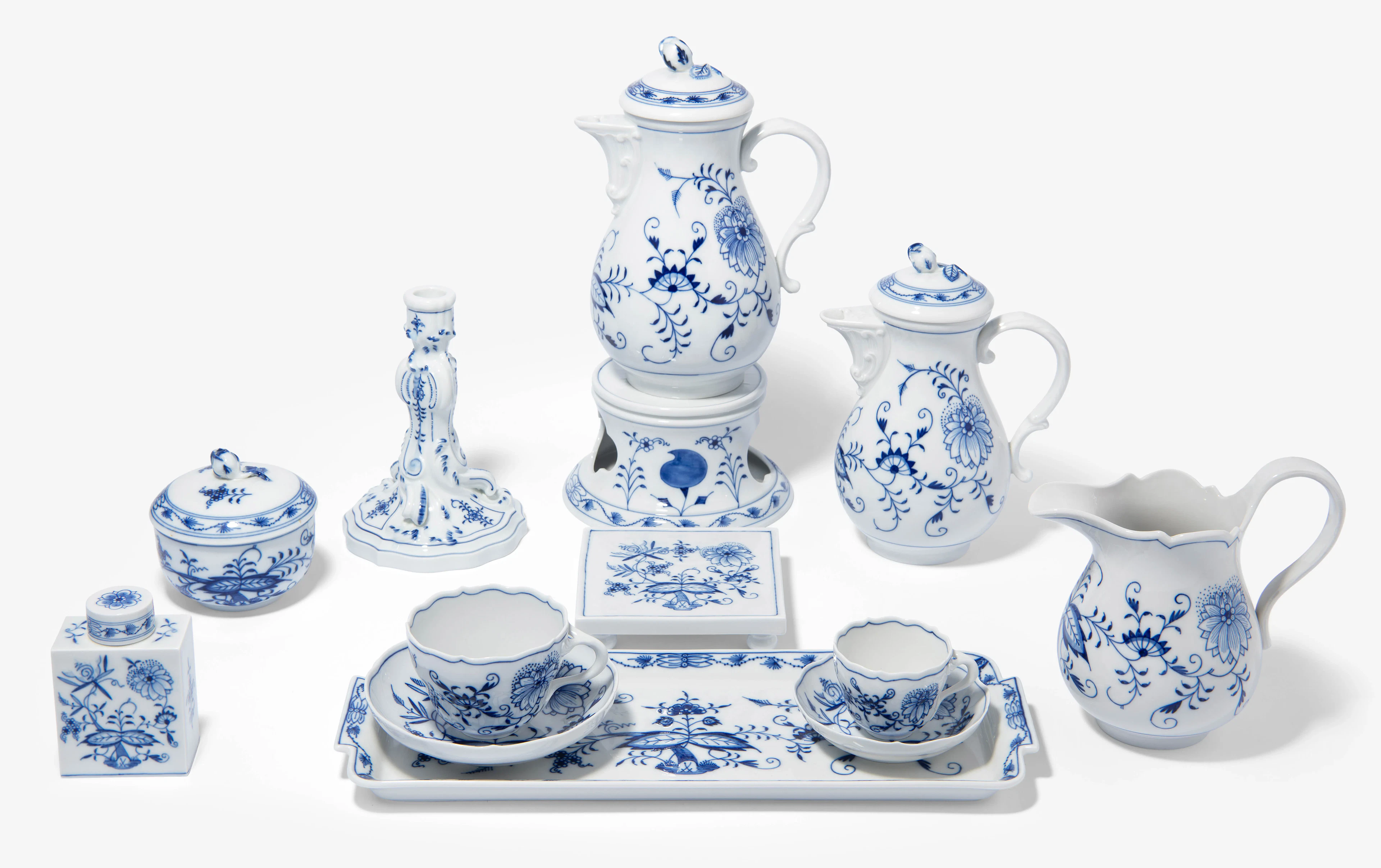 Meissen, Kaffee-/Mokkaservice "Zwiebelmuster"