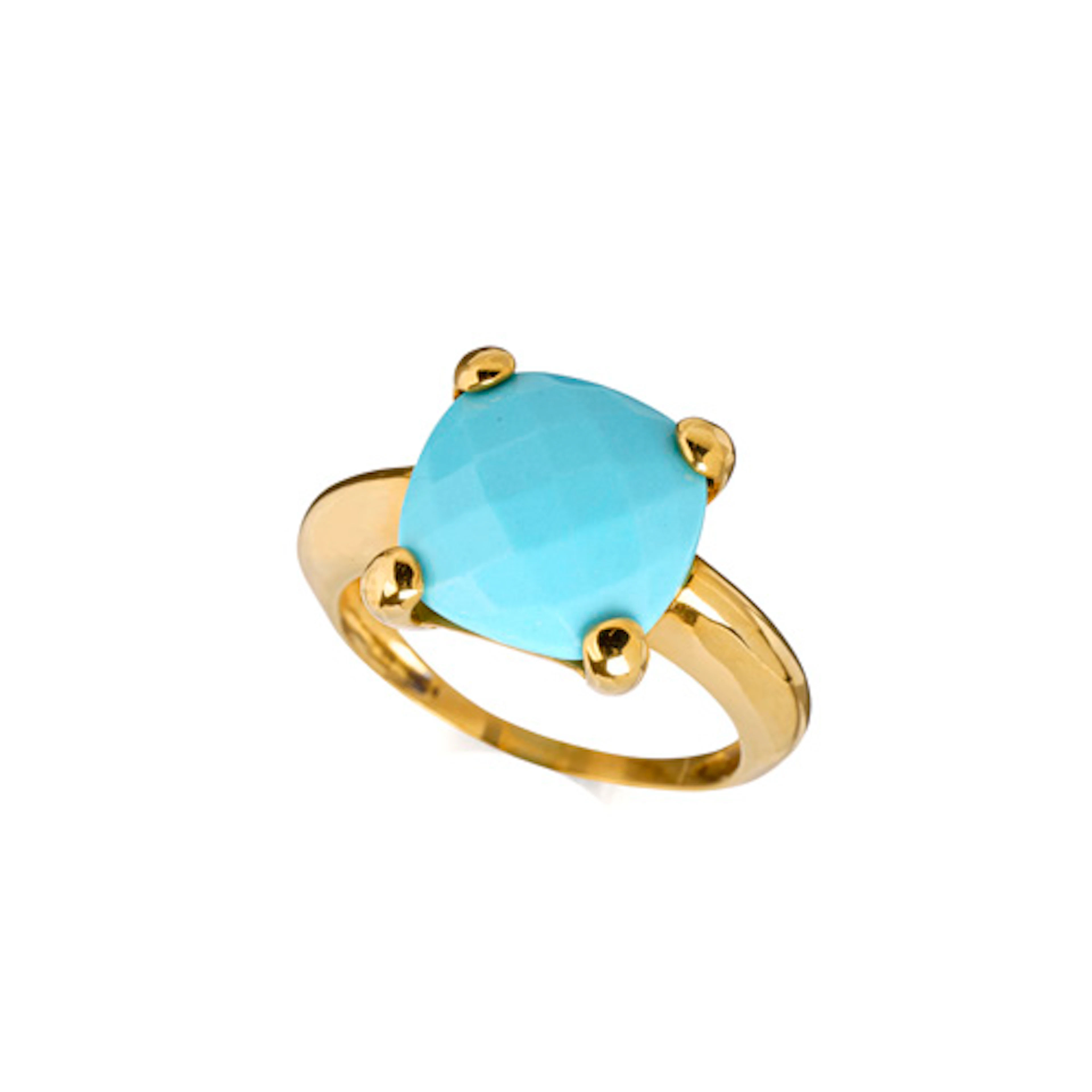 834 Gelbgold-Design-Ring mit Türkis. Artur Gold, Vicenza, Italien.