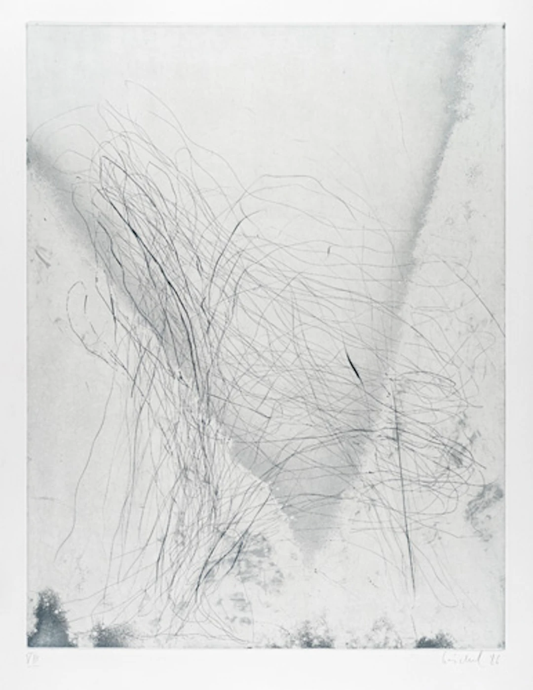 462 Eberhard Göschel, Große Spiegelung – Grau. 1986.