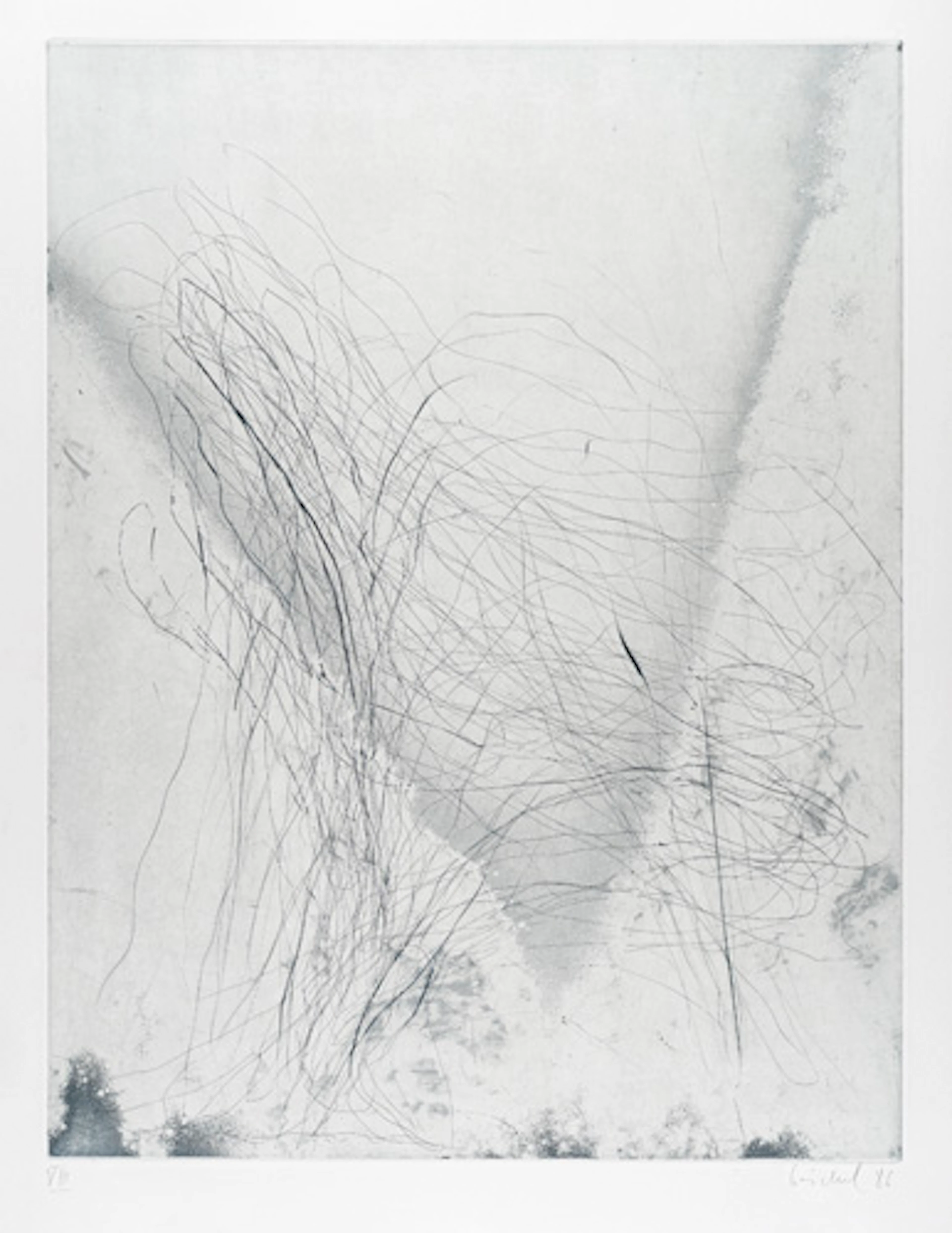 462 Eberhard Göschel, Große Spiegelung – Grau. 1986.
