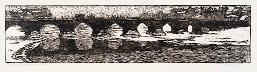 383 Otto Westphal "Die alte Brücke". Wohl um 1920.