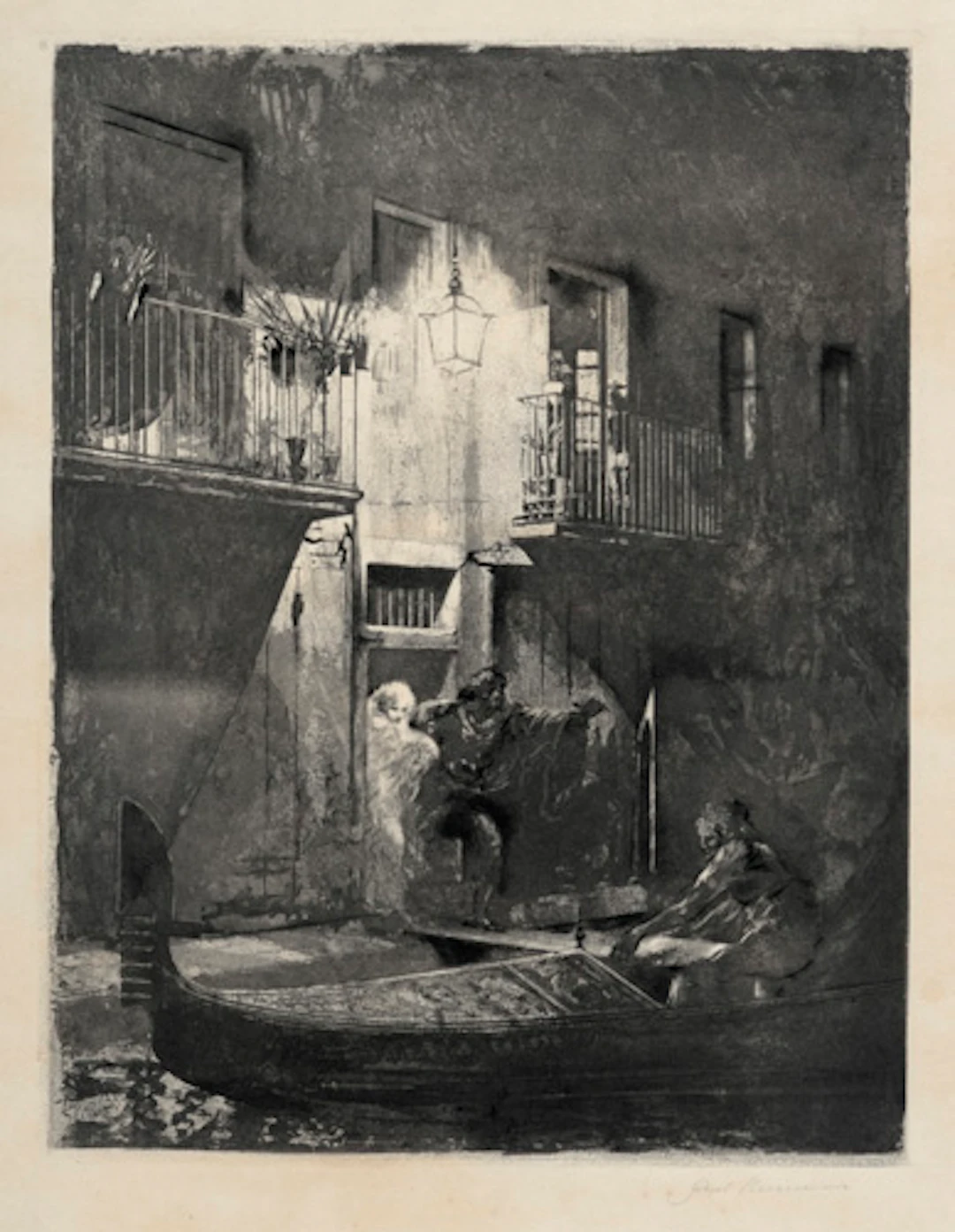 294 Paul Herrmann (Henri Héran), Nächtliche Entführung in Venedig. Nach 1914.