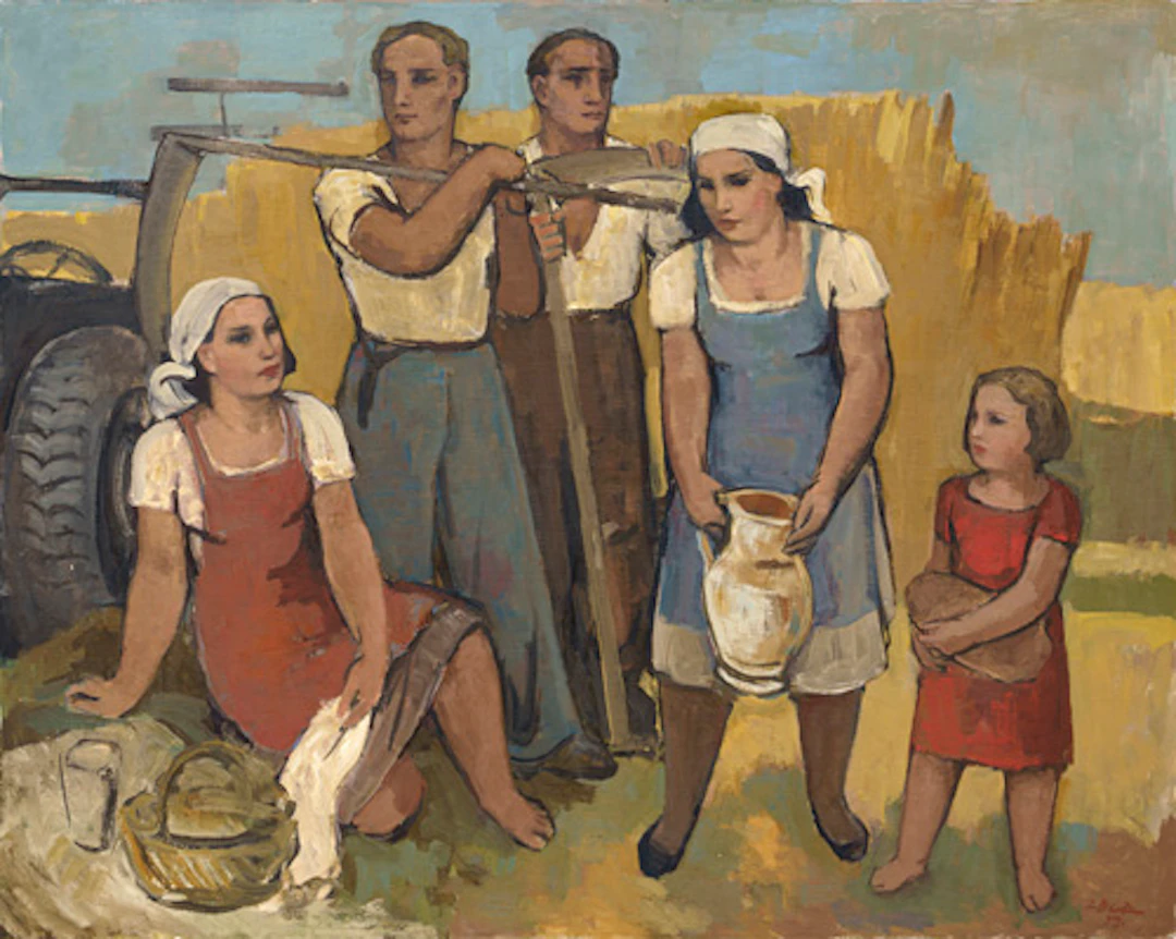 117 Johannes Beutner "Nach der Feldarbeit". 1953.