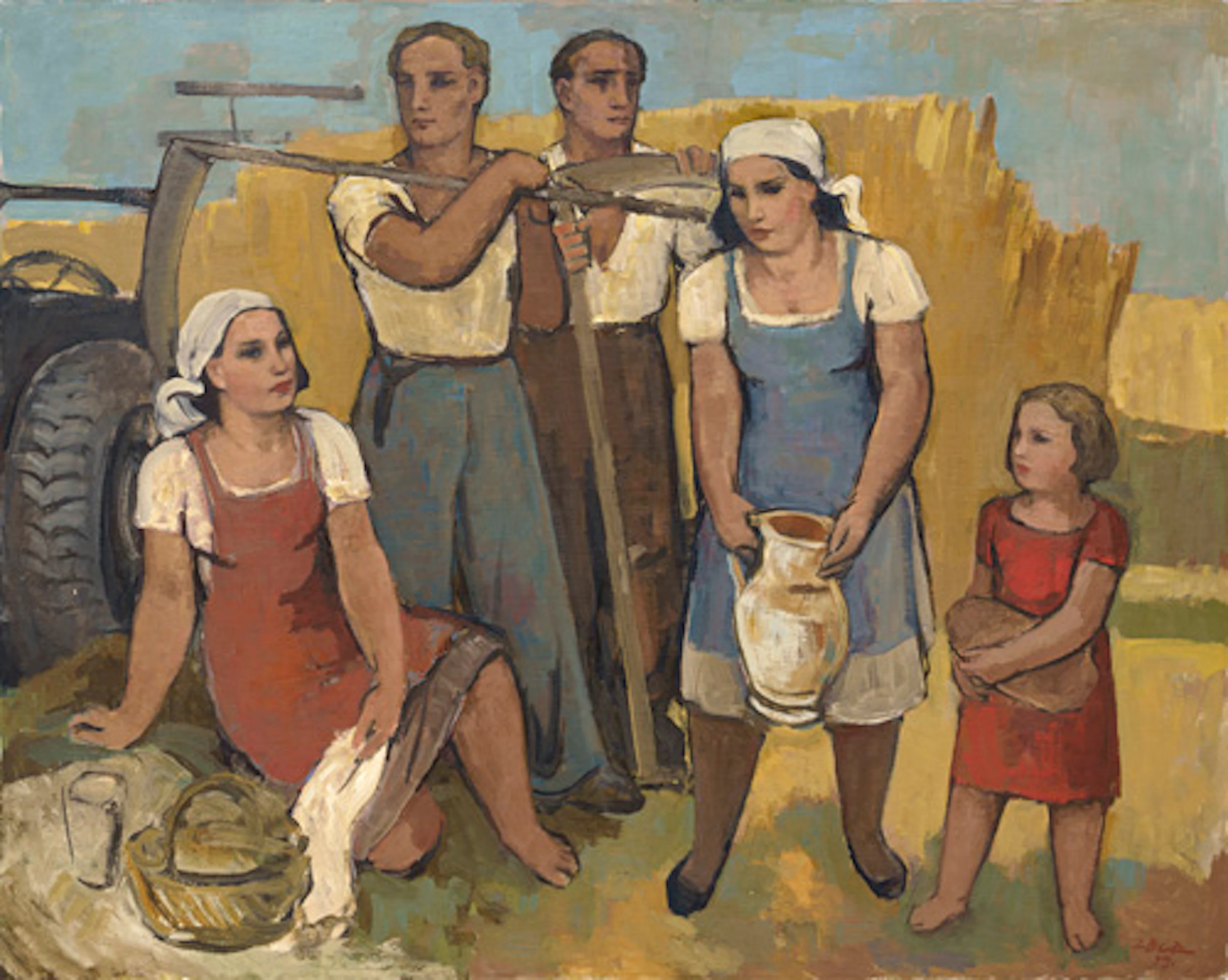 117 Johannes Beutner "Nach der Feldarbeit". 1953.