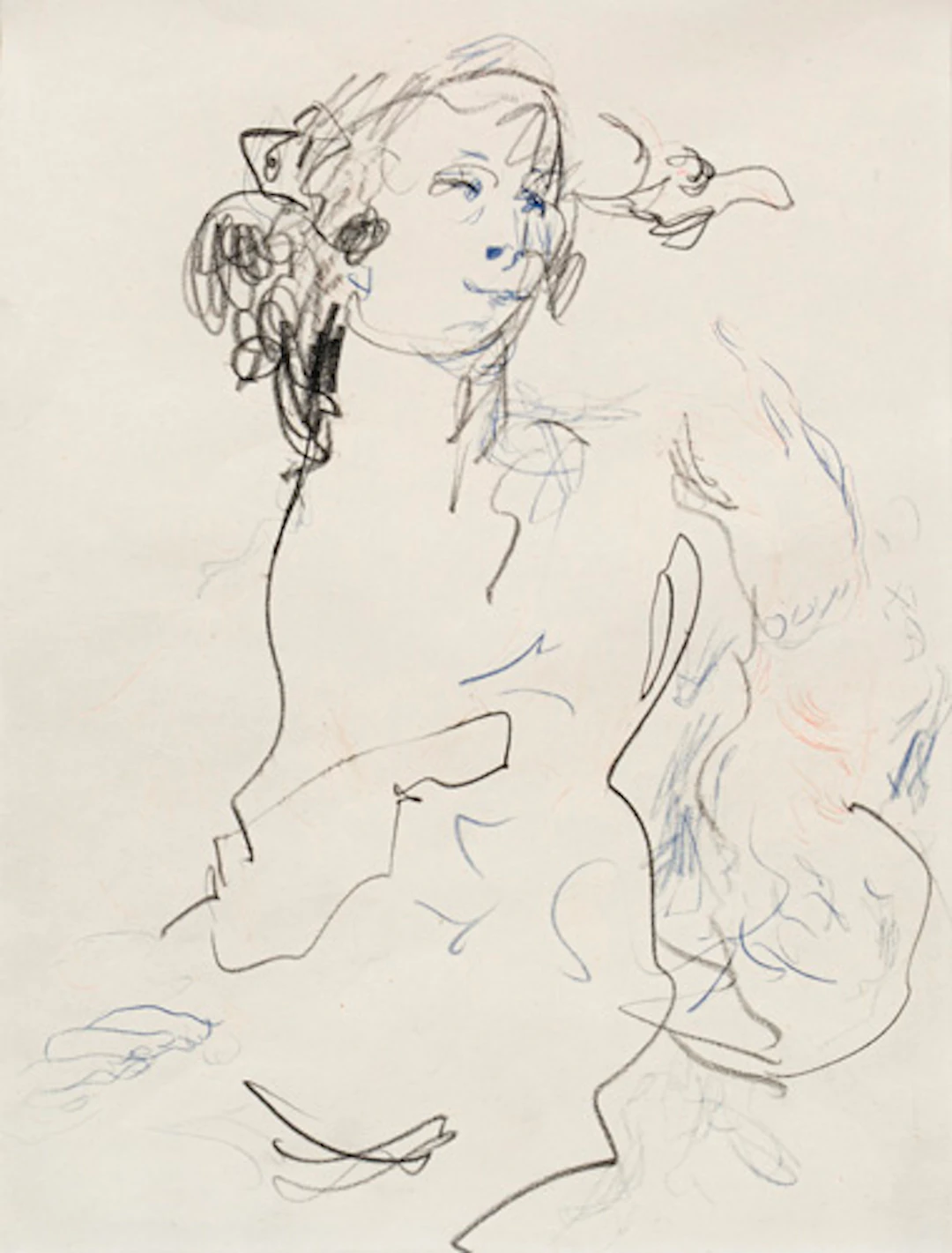 470 Ernst Hassebrauk, Studie zu "Höfische Dame". Um 1960.