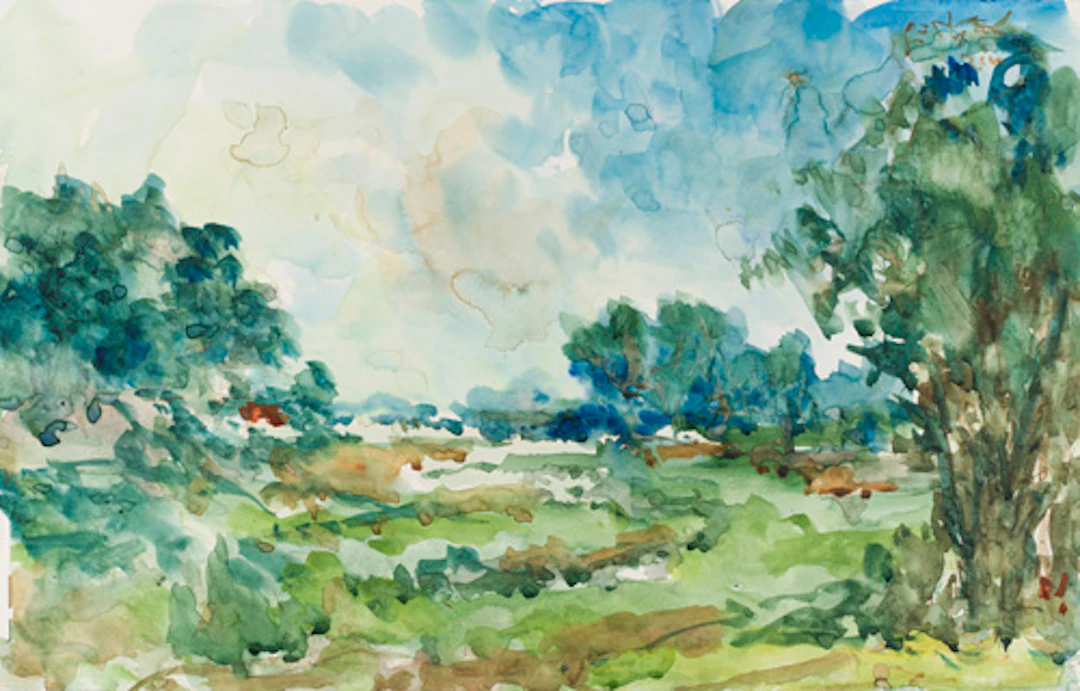 592 Gerhard Stengel, Elbauen im Sommer / "Blumenstrauß im Winter"