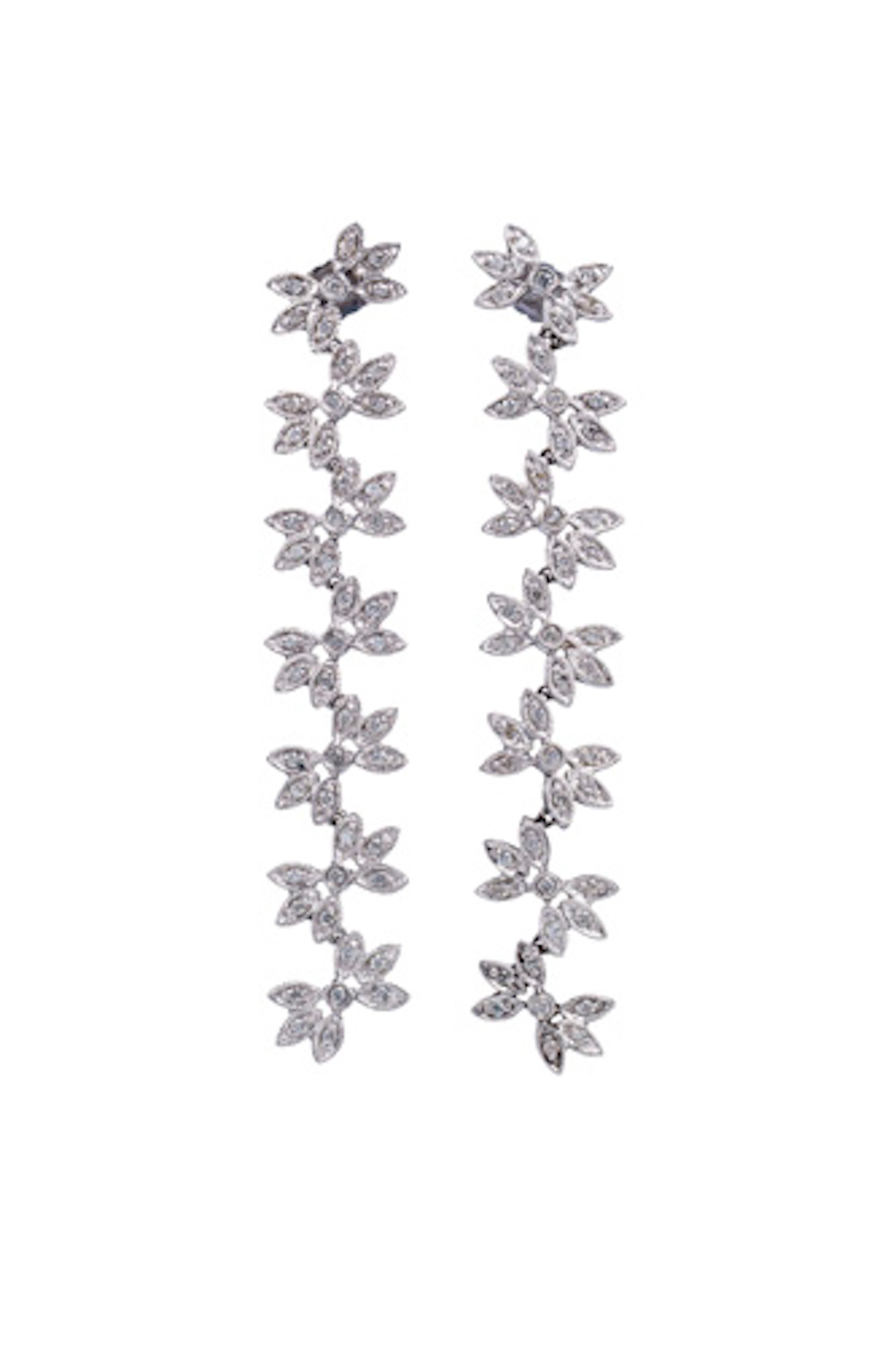 764 Paar Blüten-Brillant-Ohrhänger (Dangles).