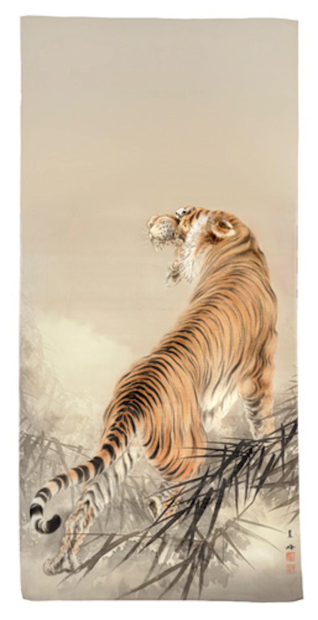 885 Ohashi Manpo, Schreitender Tiger. Meiji-Periode (1868–1912).